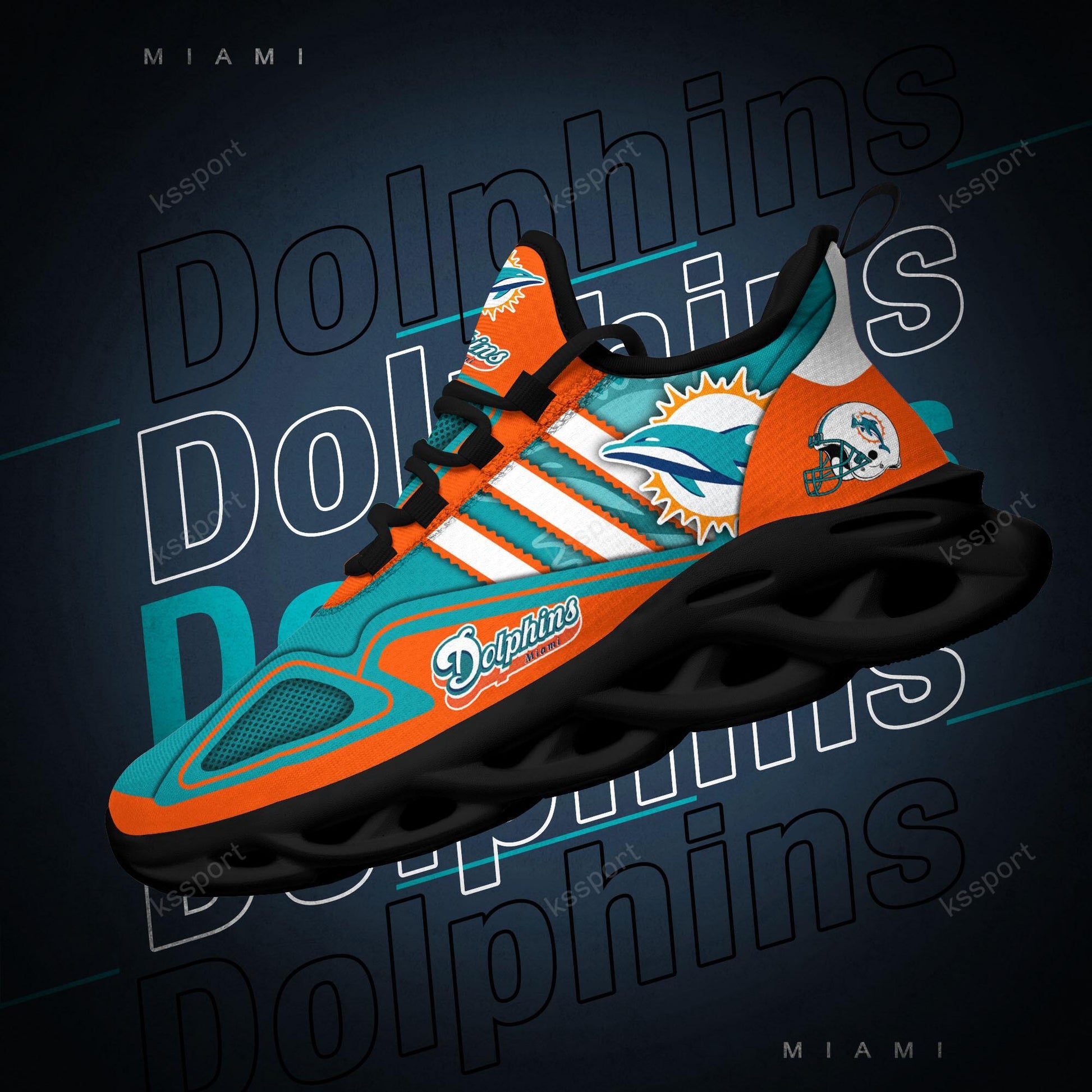 FoxnFish Miami Dolphins Max Soul Shoes Sneakers For Men And Women