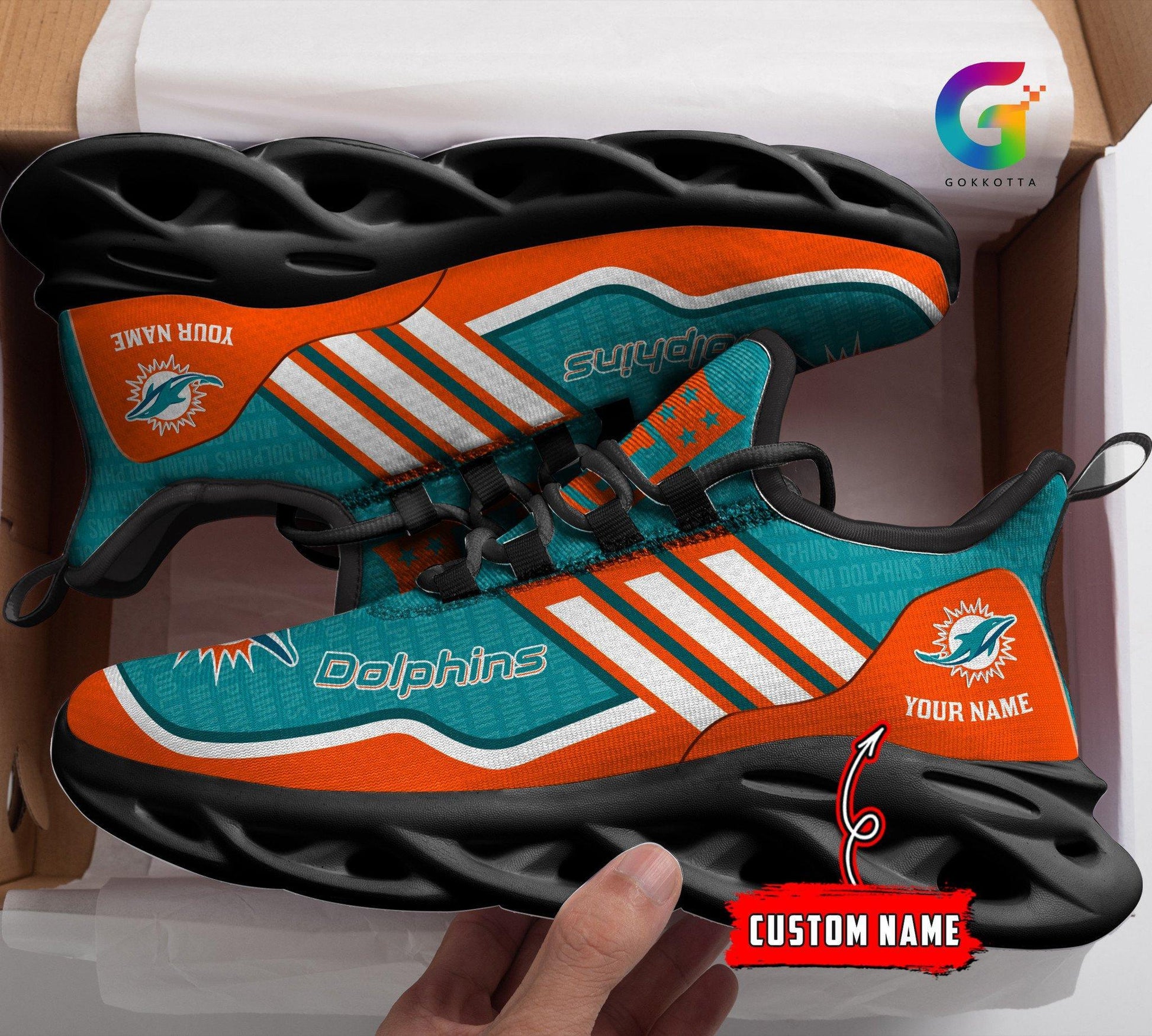 FoxnFish Miami Dolphins Max Soul Shoes Sneakers For Men And Women