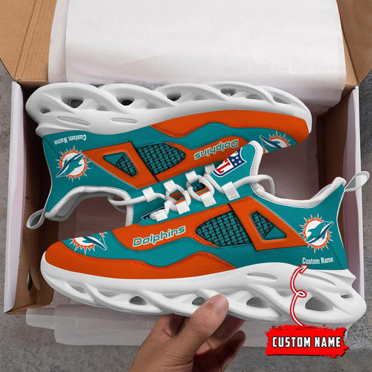 FoxnFish Miami Dolphins Max Soul Shoes Sneakers For Men And Women