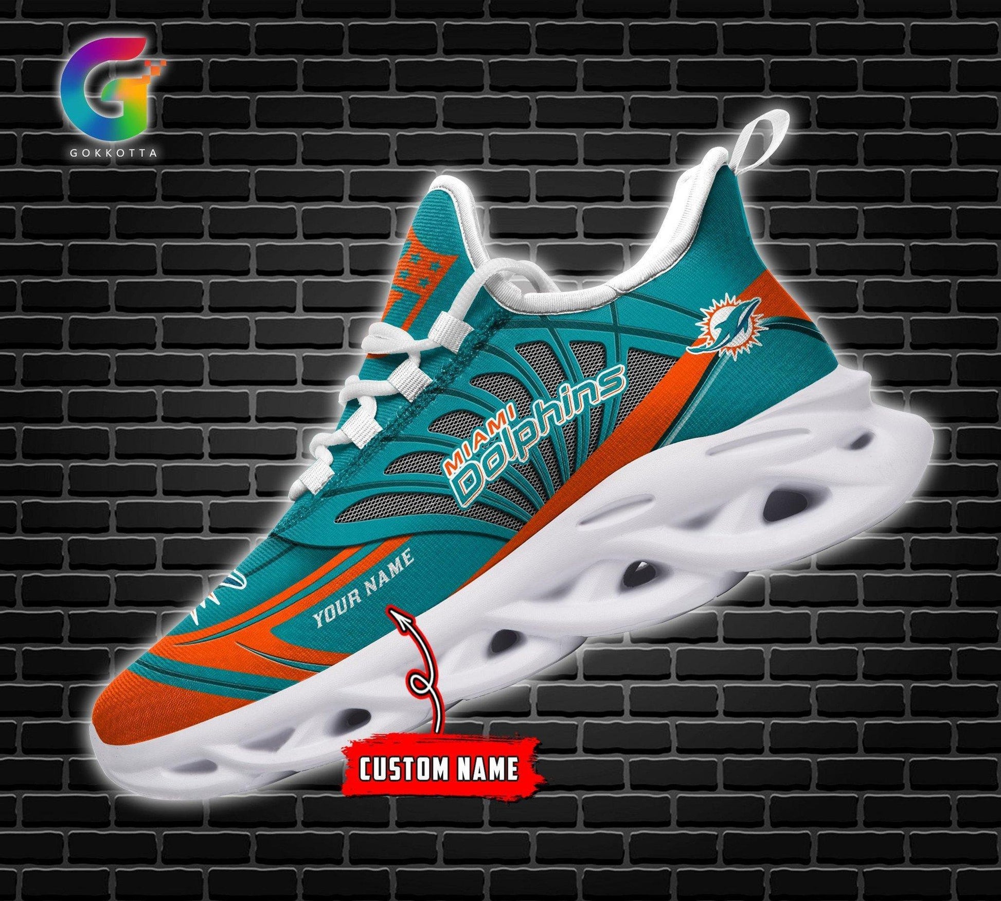 FoxnFish Miami Dolphins Max Soul Shoes Sneakers For Men And Women