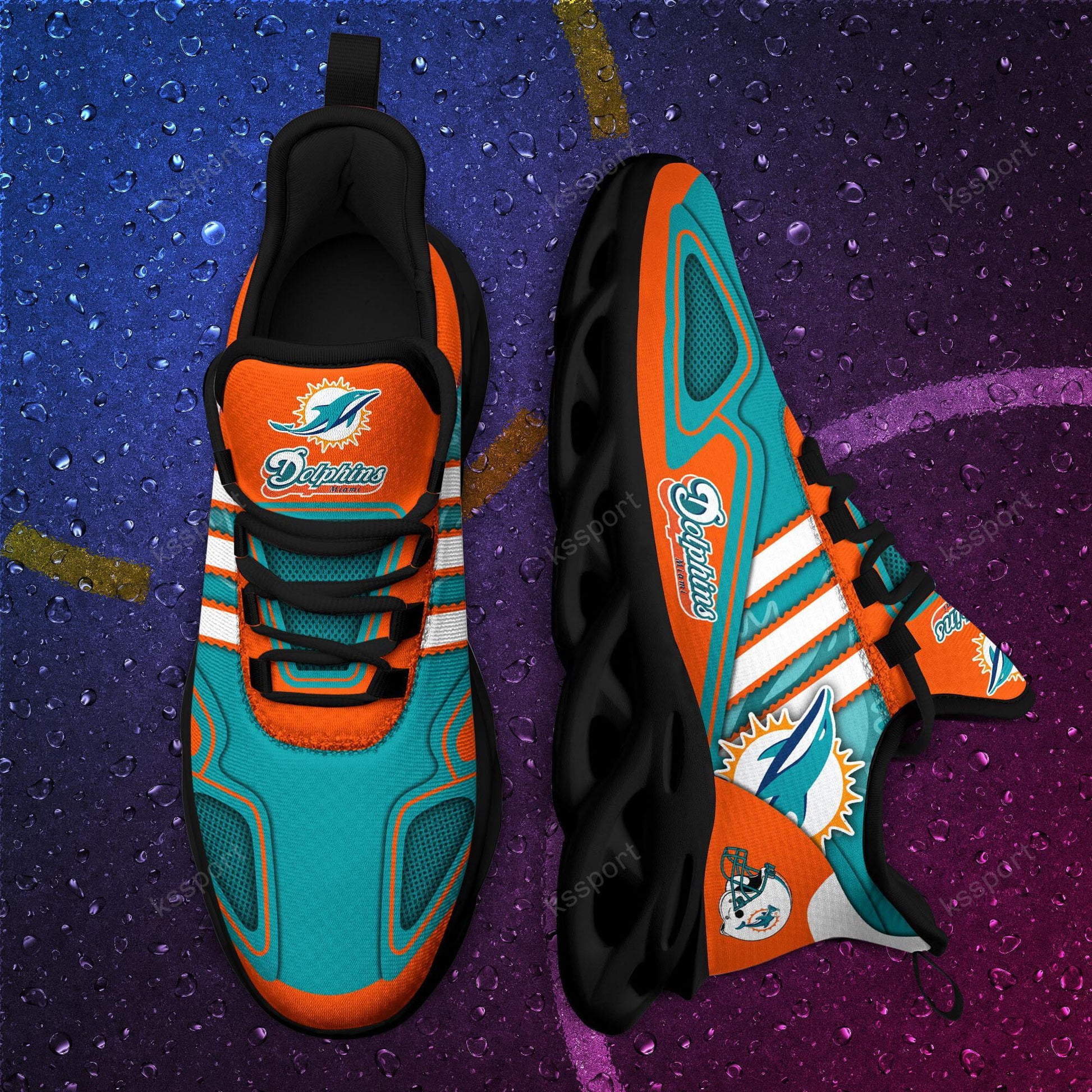 FoxnFish Miami Dolphins Max Soul Shoes Sneakers For Men And Women