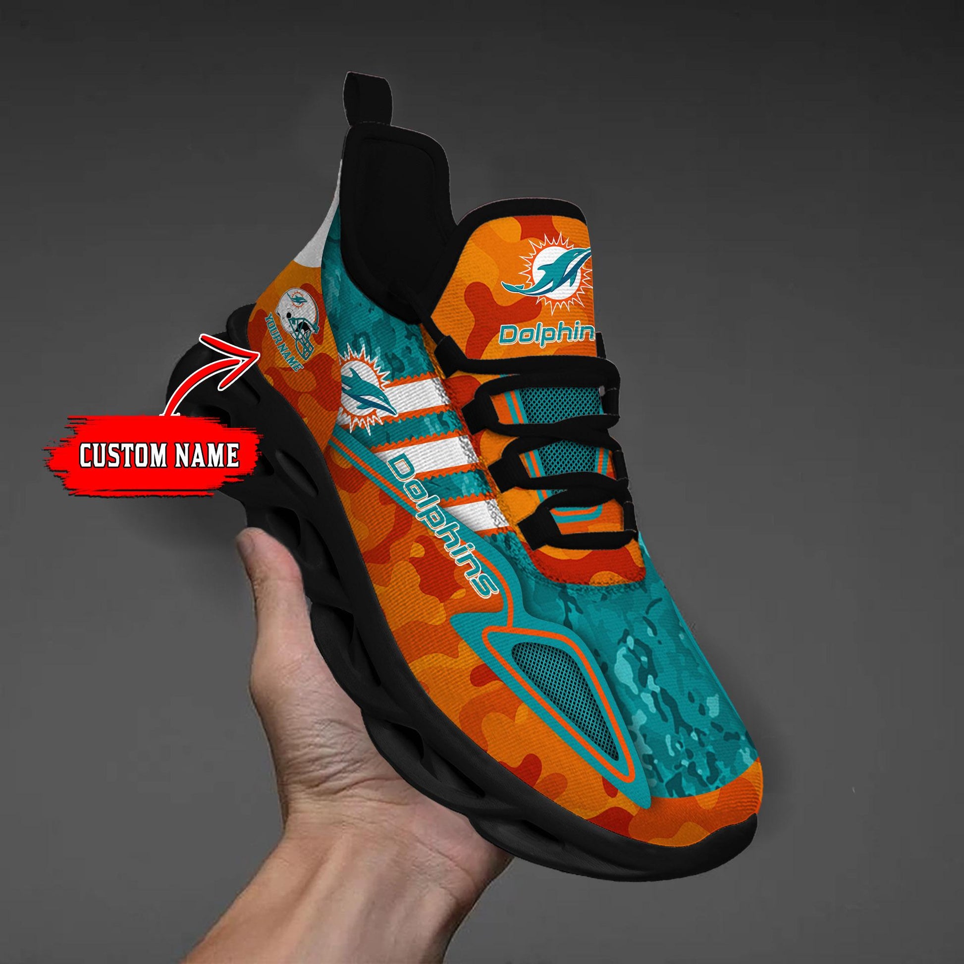 FoxnFish Miami Dolphins Max Soul Shoes Sneakers For Men And Women