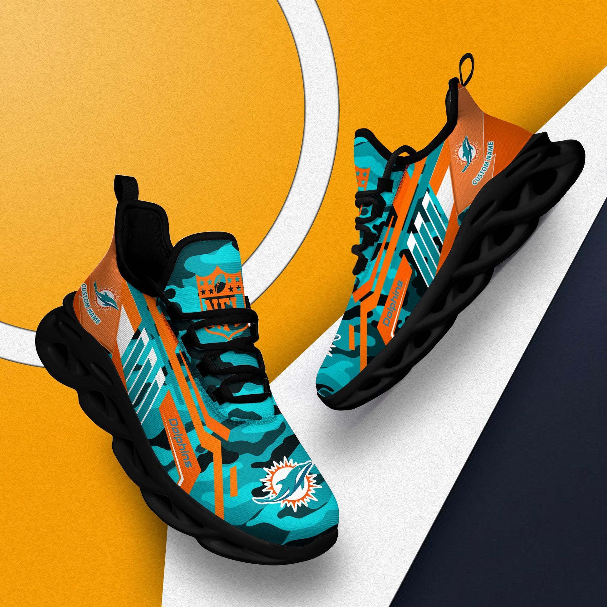 FoxnFish Miami Dolphins Max Soul Shoes Sneakers For Men And Women