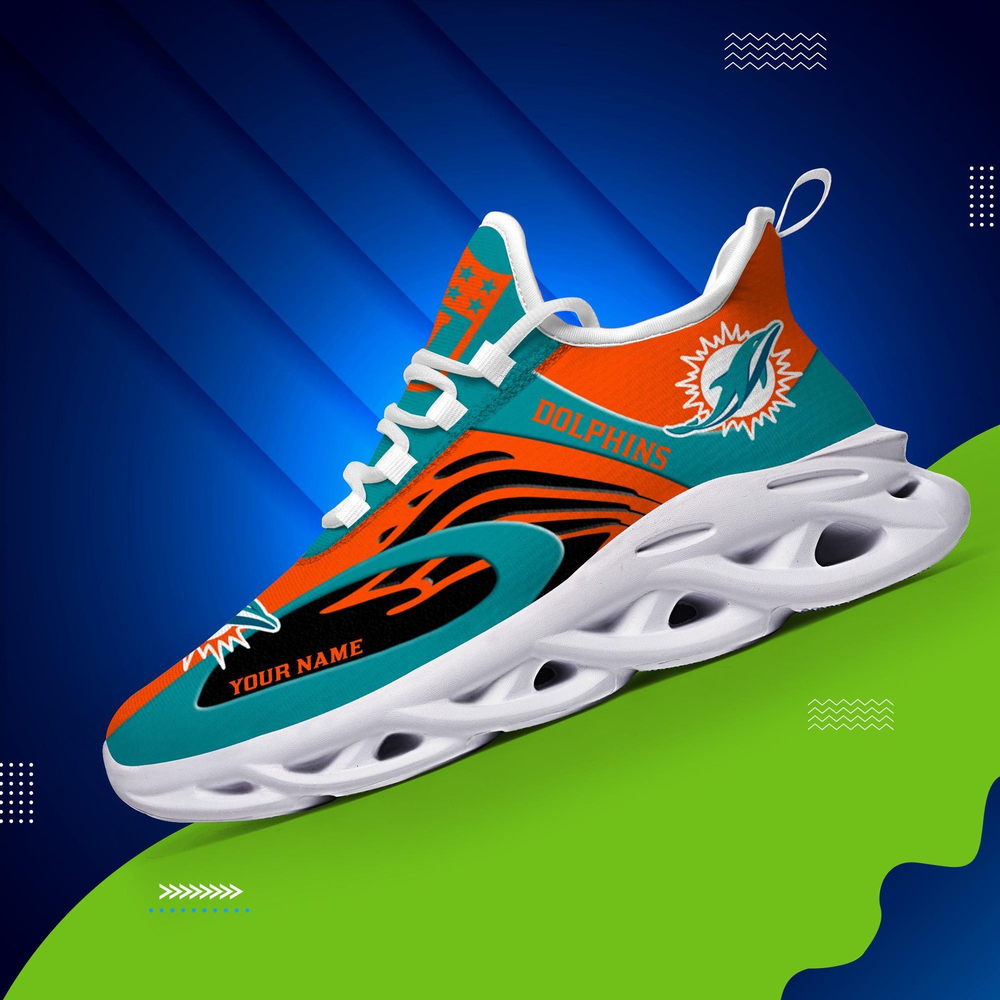 FoxnFish Miami Dolphins Max Soul Shoes Sneakers For Men And Women