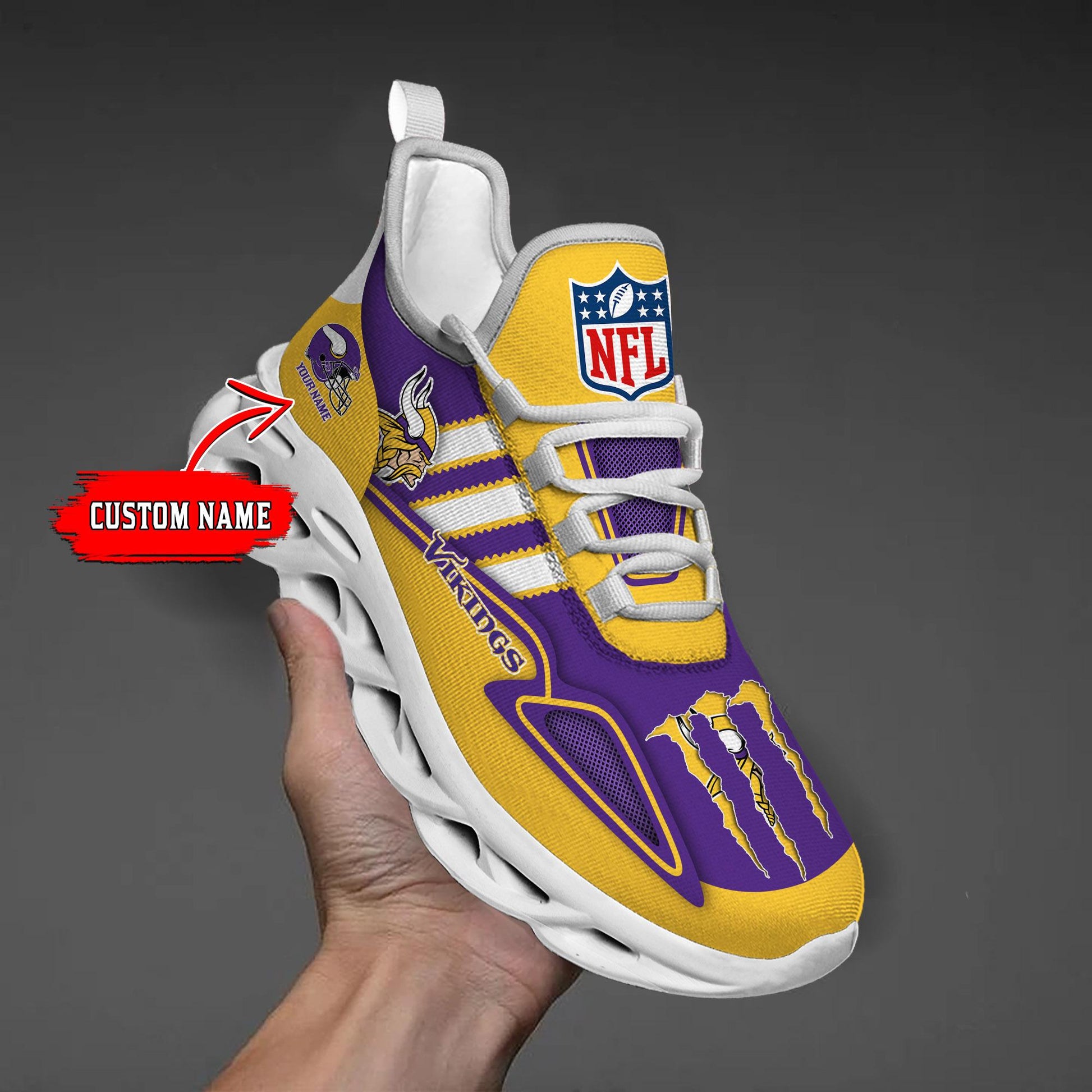 FoxnFish Minnesota Vikings Max Soul Shoes Sneakers For Men And Women