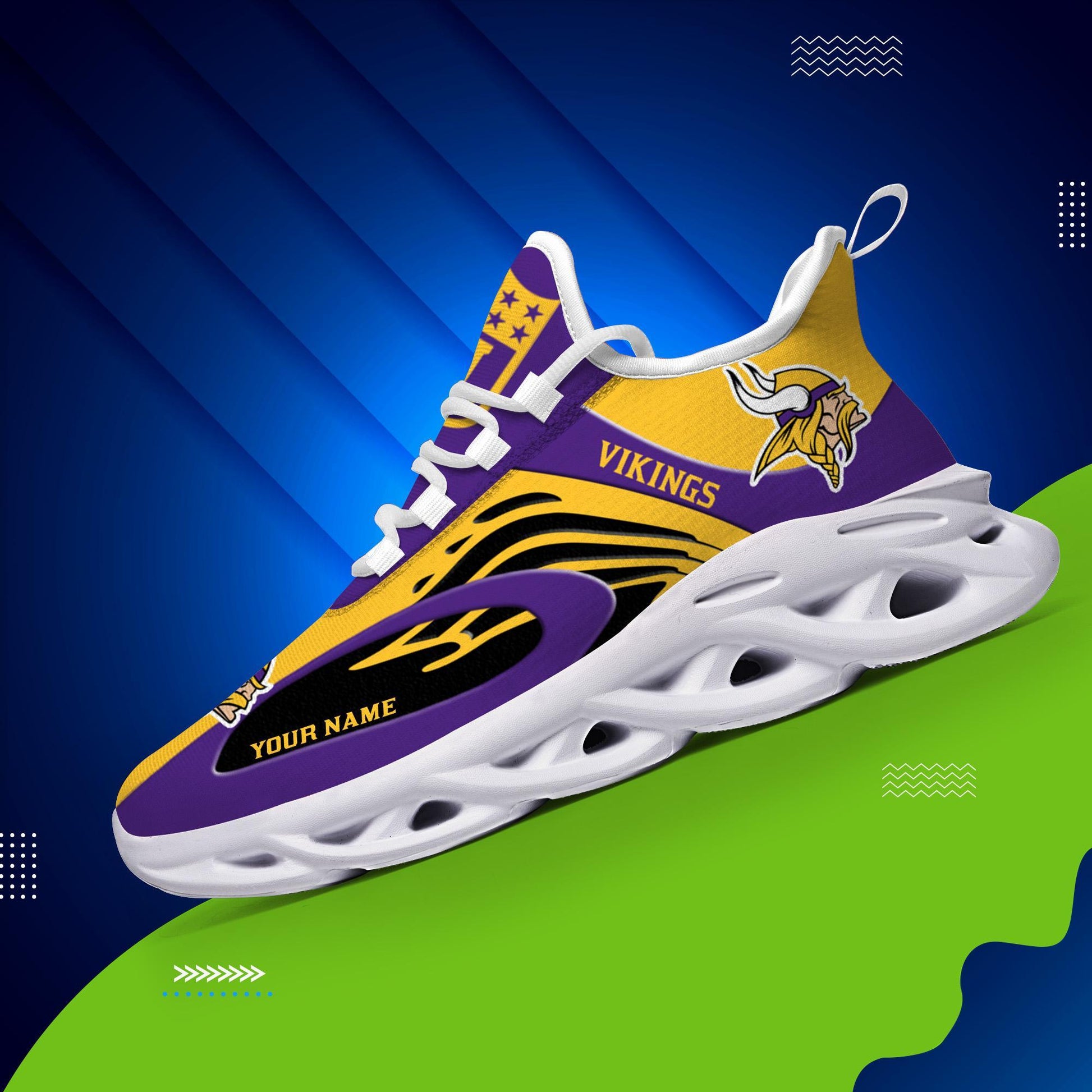 FoxnFish Minnesota Vikings Max Soul Shoes Sneakers For Men And Women