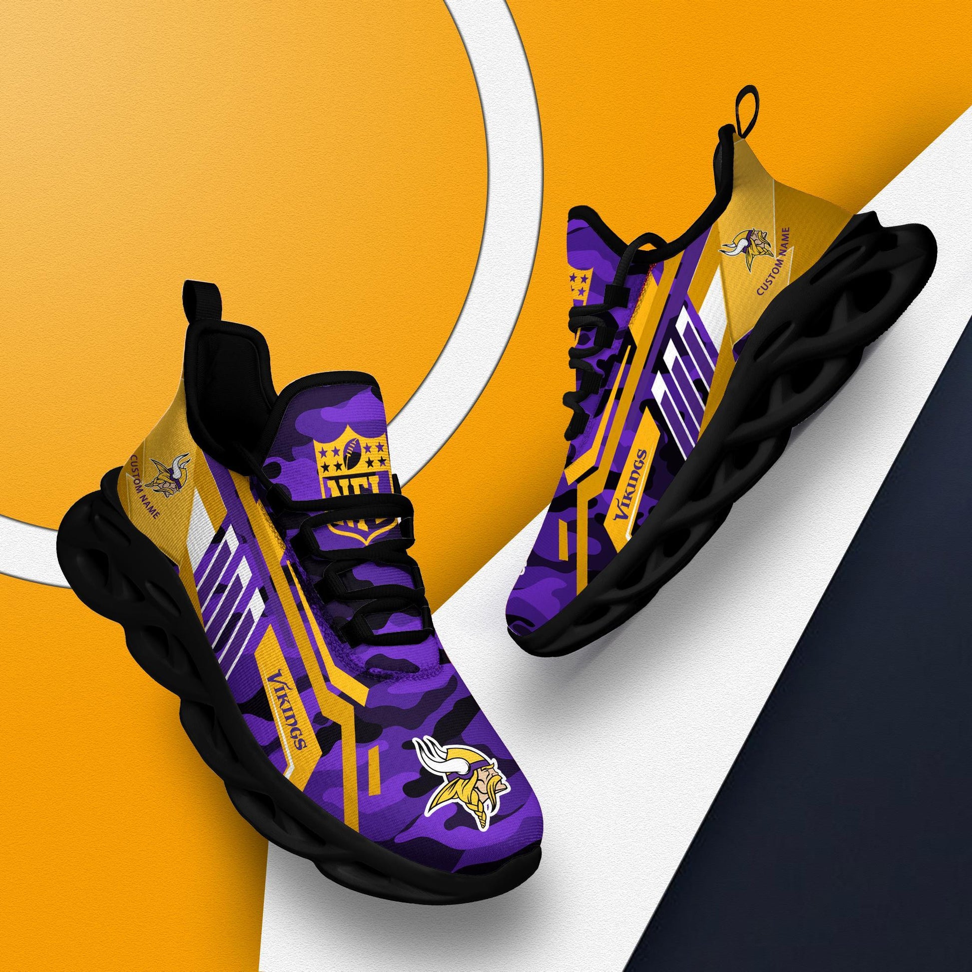 FoxnFish Minnesota Vikings Max Soul Shoes Sneakers For Men And Women