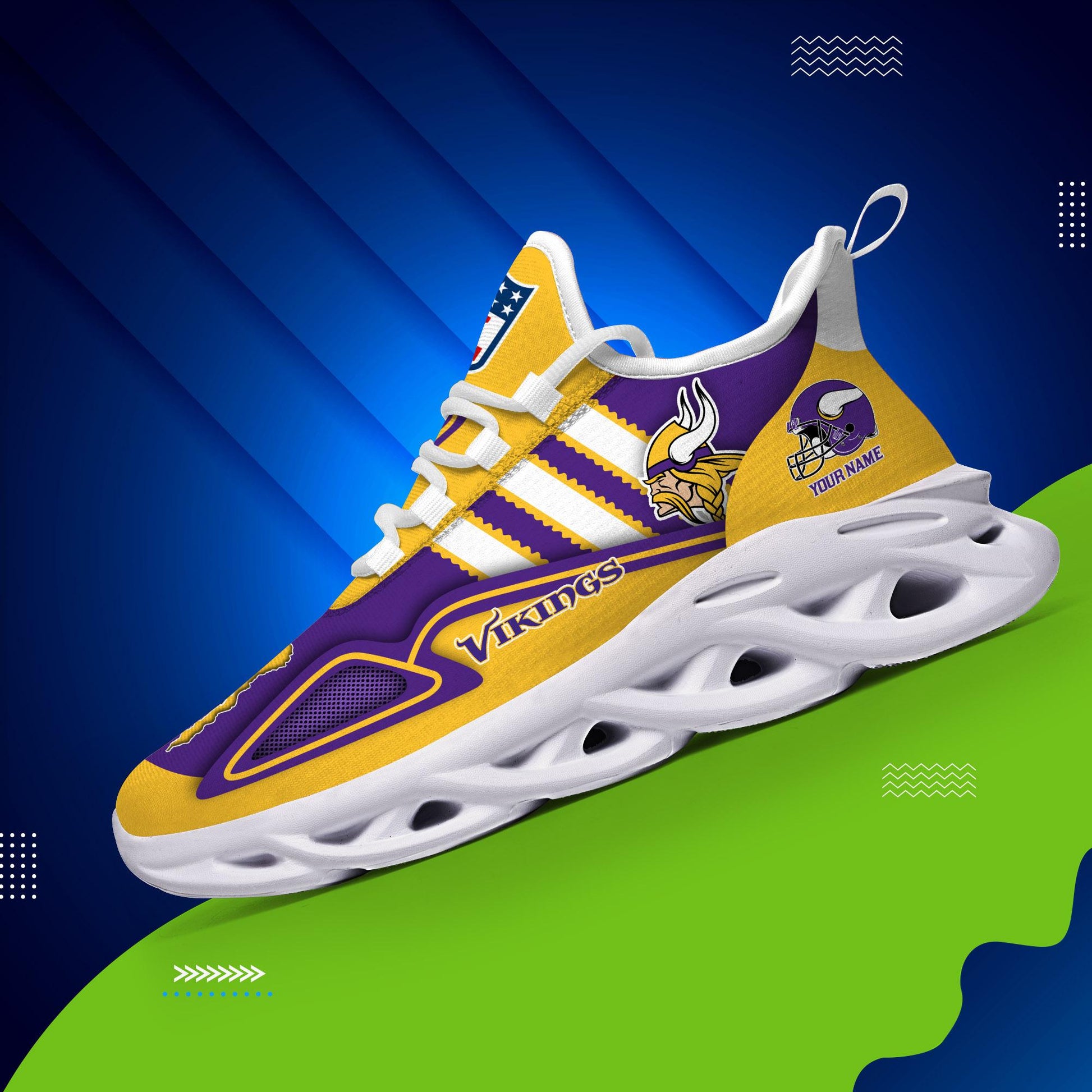 FoxnFish Minnesota Vikings Max Soul Shoes Sneakers For Men And Women