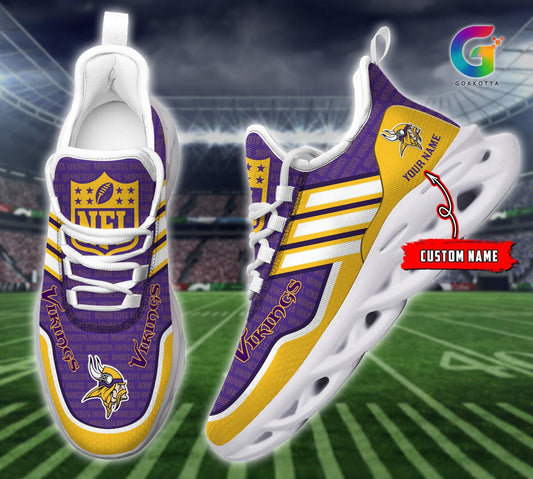 FoxnFish Minnesota Vikings Max Soul Shoes Sneakers For Men And Women