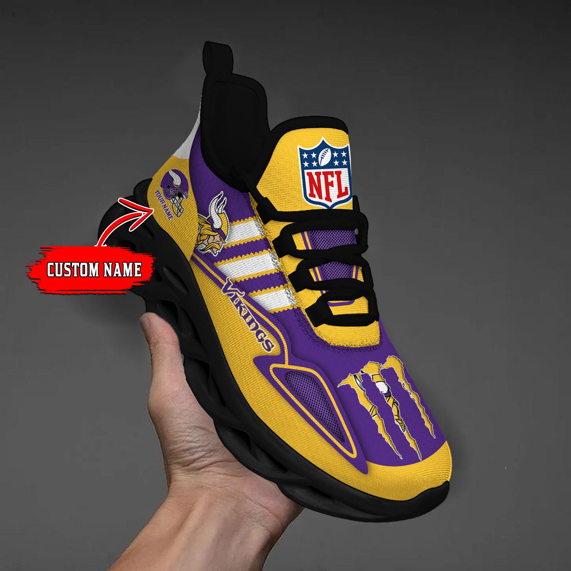 FoxnFish Minnesota Vikings Max Soul Shoes Sneakers For Men And Women