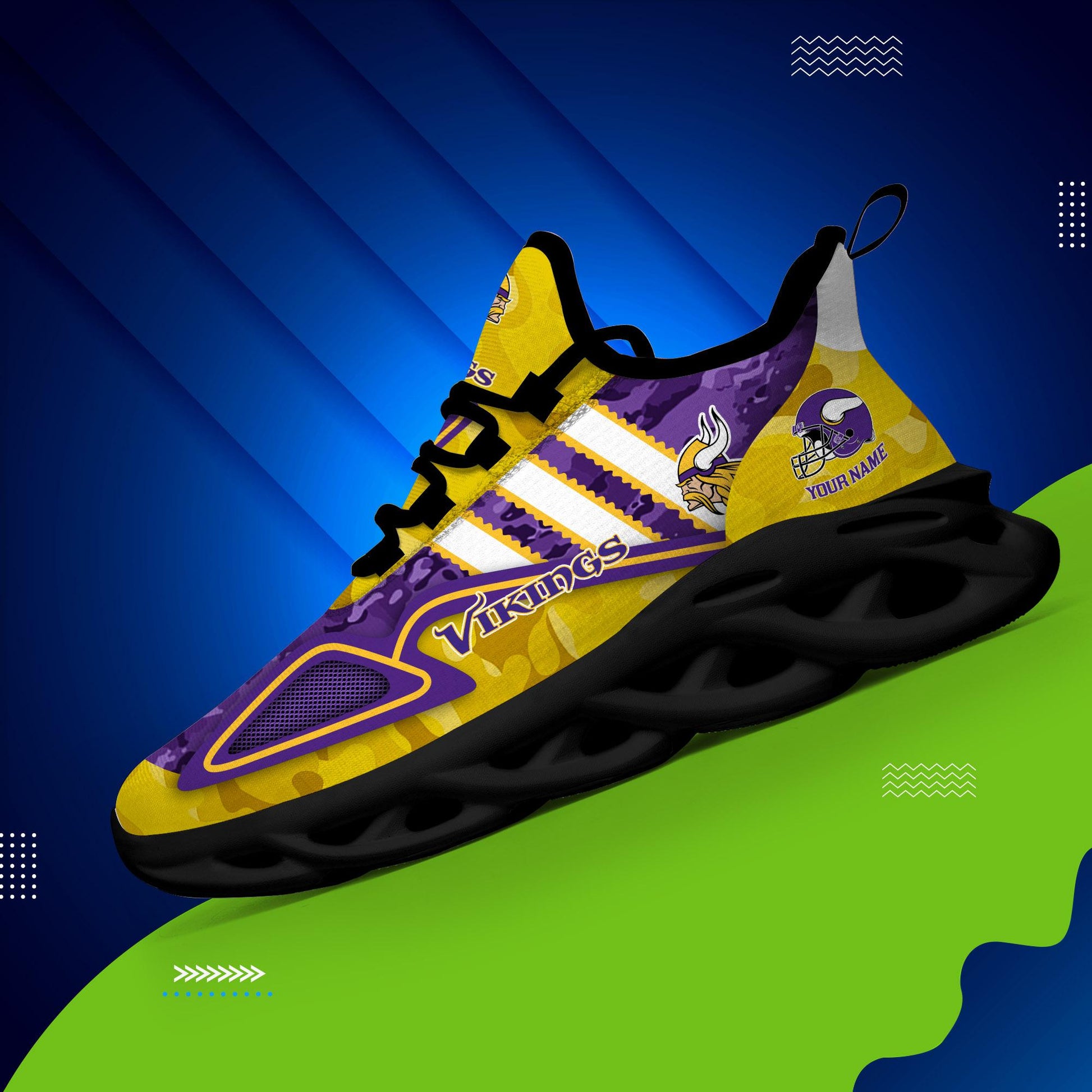 FoxnFish Minnesota Vikings Max Soul Shoes Sneakers For Men And Women