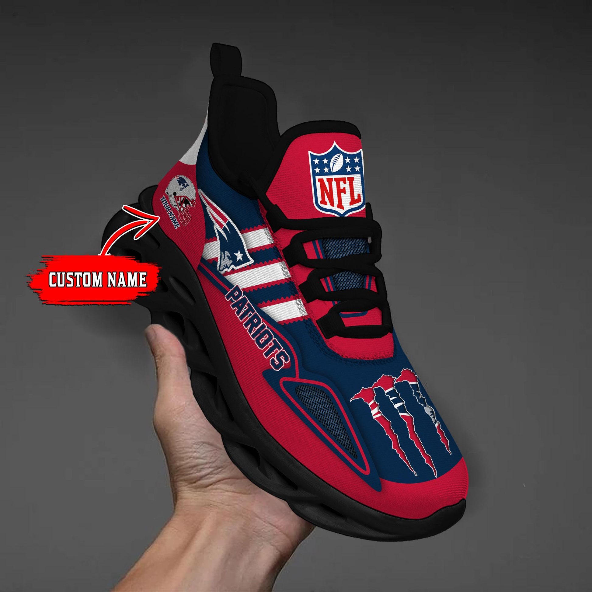 FoxnFish New England Patriots Max Soul Shoes Sneakers For Men And Women