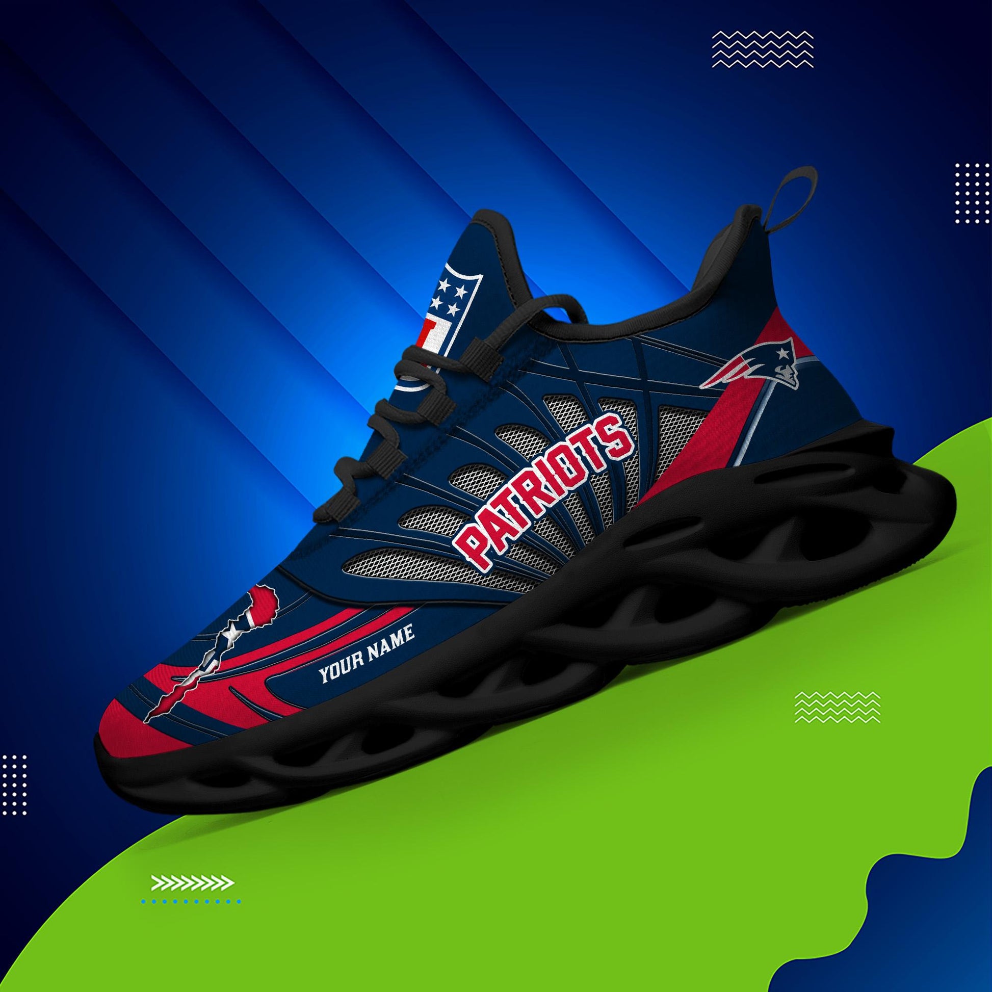 FoxnFish New England Patriots Max Soul Shoes Sneakers For Men And Women