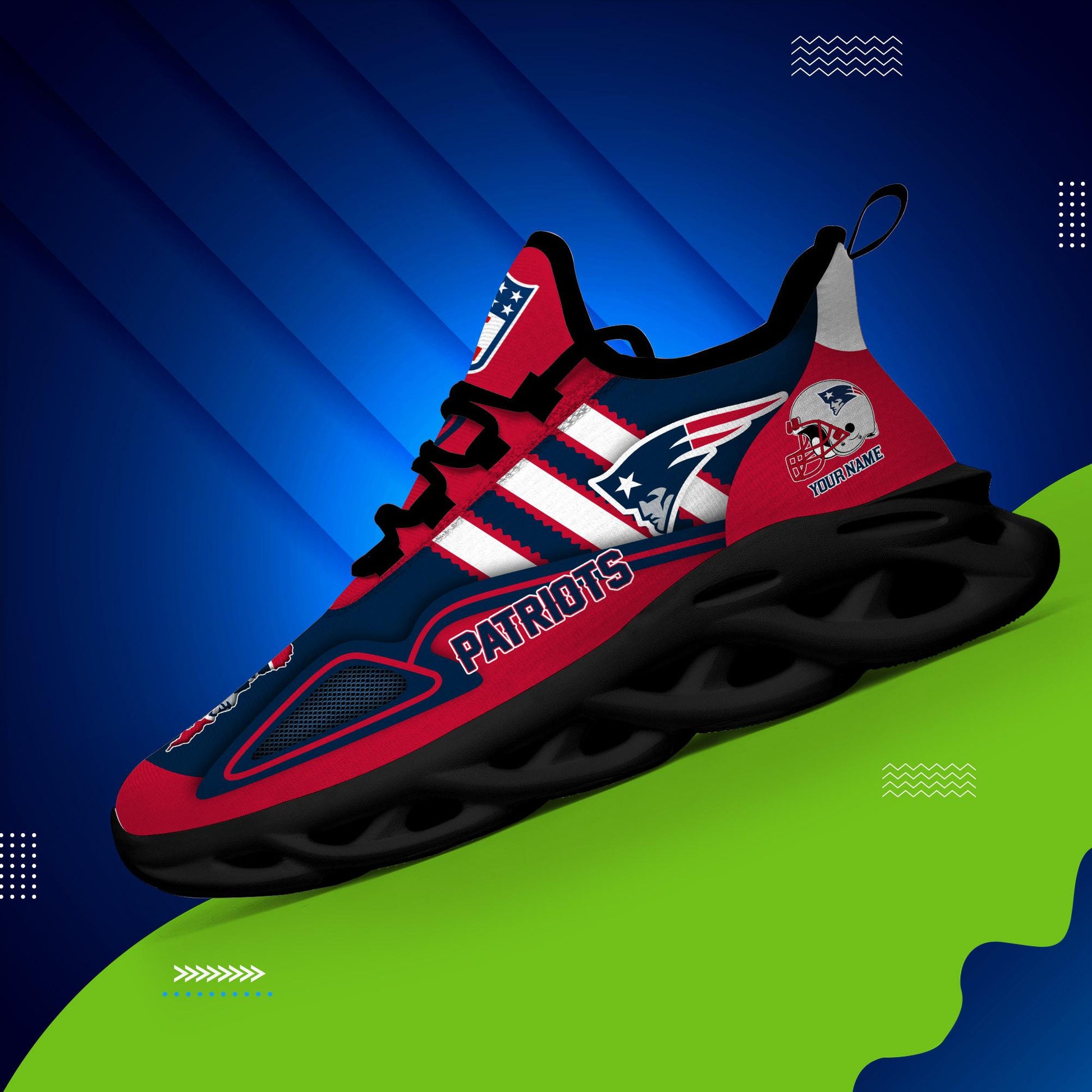 FoxnFish New England Patriots Max Soul Shoes Sneakers For Men And Women