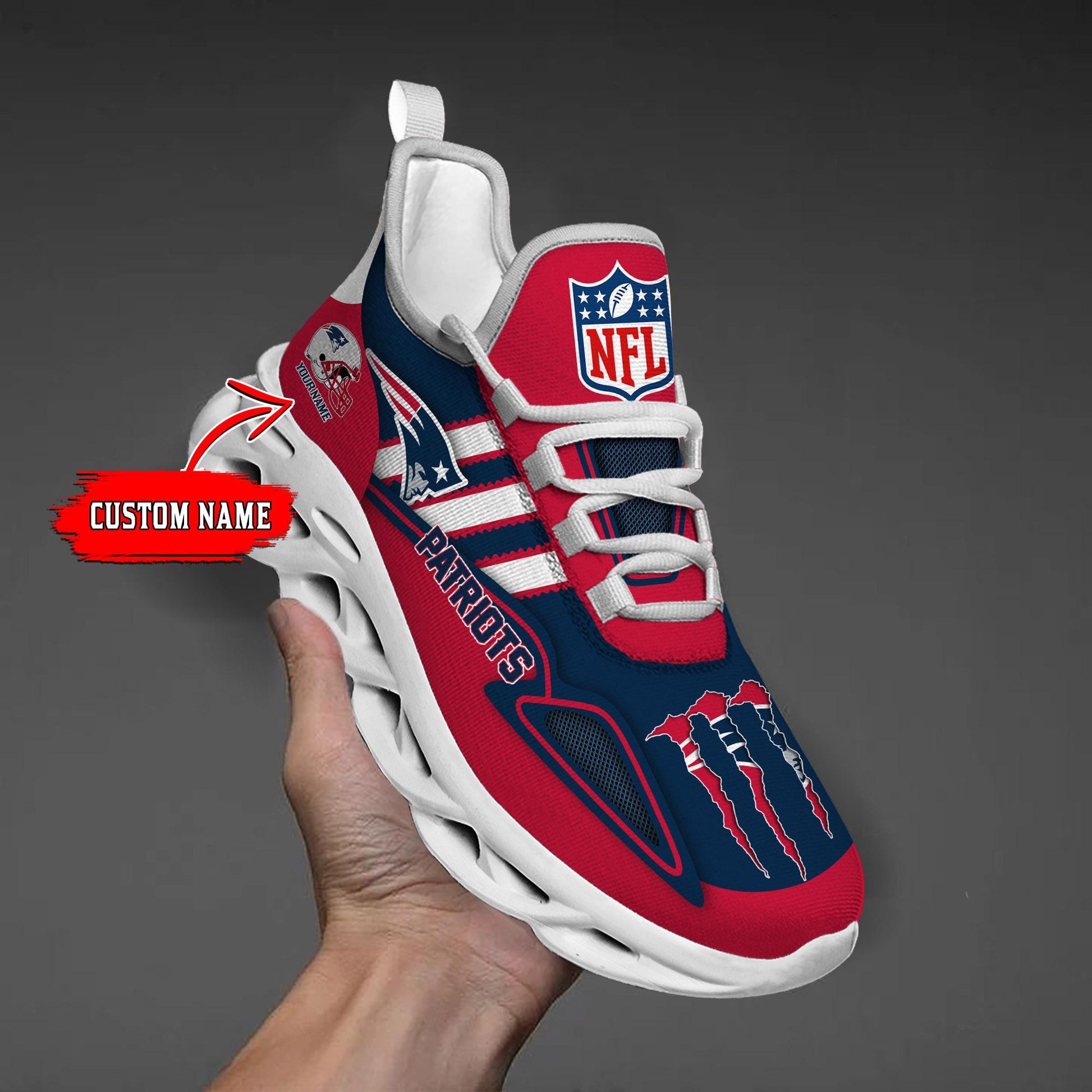 FoxnFish New England Patriots Max Soul Shoes Sneakers For Men And Women