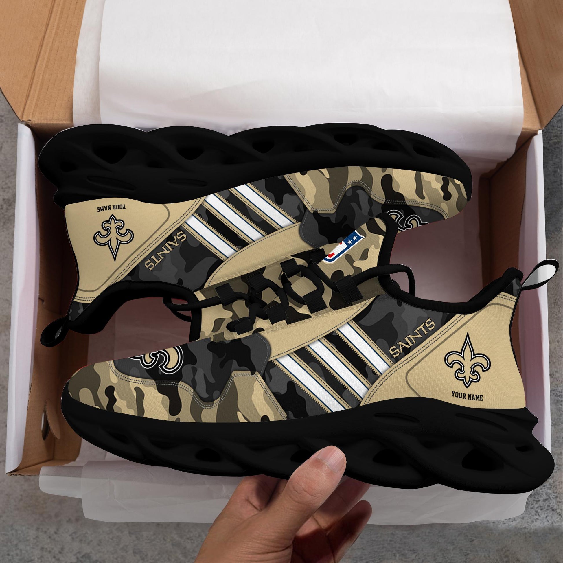 FoxnFish New Orleans Saints Max Soul Shoes Sneakers For Men And Women