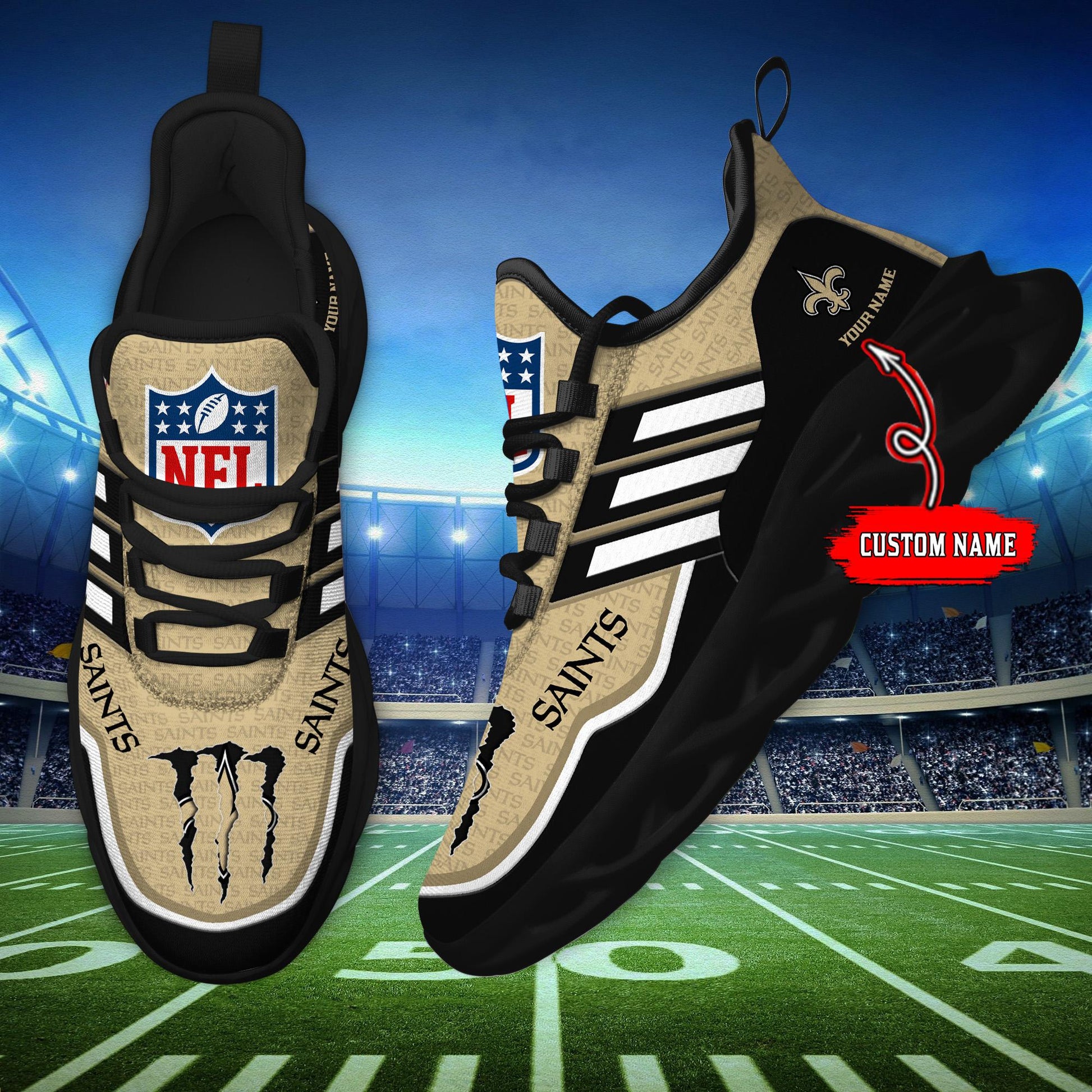 Arcticfootwear New Orleans Saints Max Soul Shoes Sneakers For Men And Women