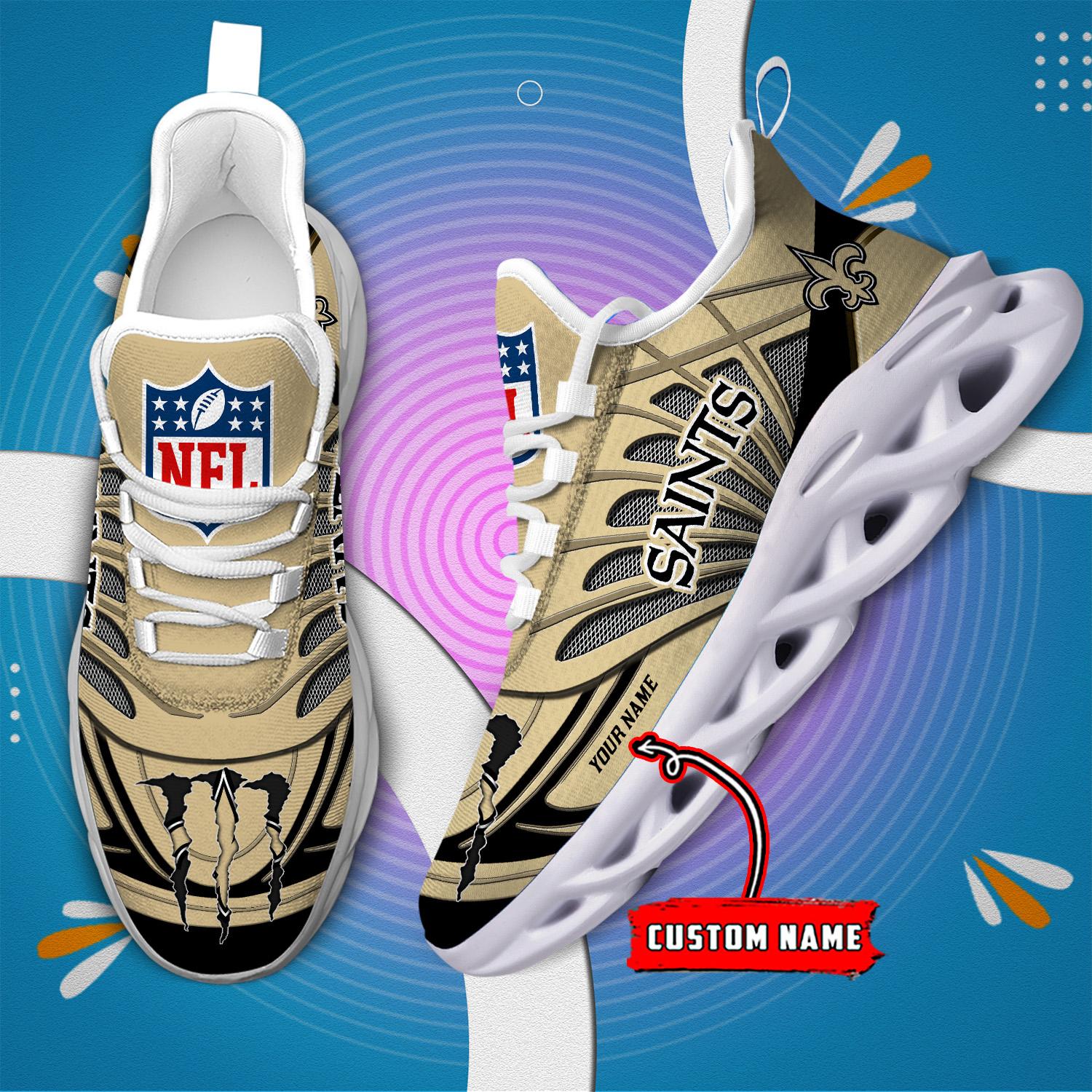 FoxnFish New Orleans Saints Max Soul Shoes Sneakers For Men And Women