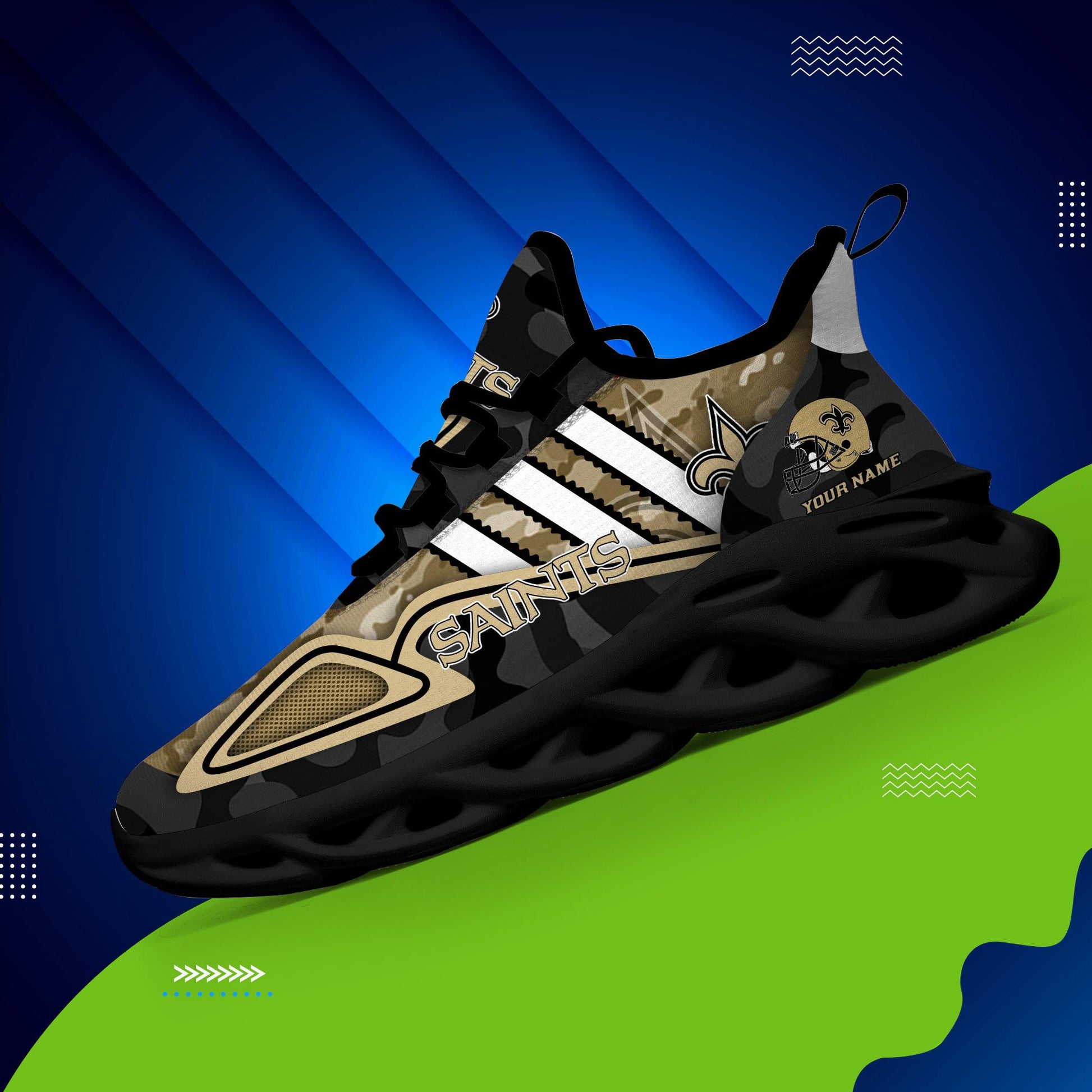 FoxnFish New Orleans Saints Max Soul Shoes Sneakers For Men And Women