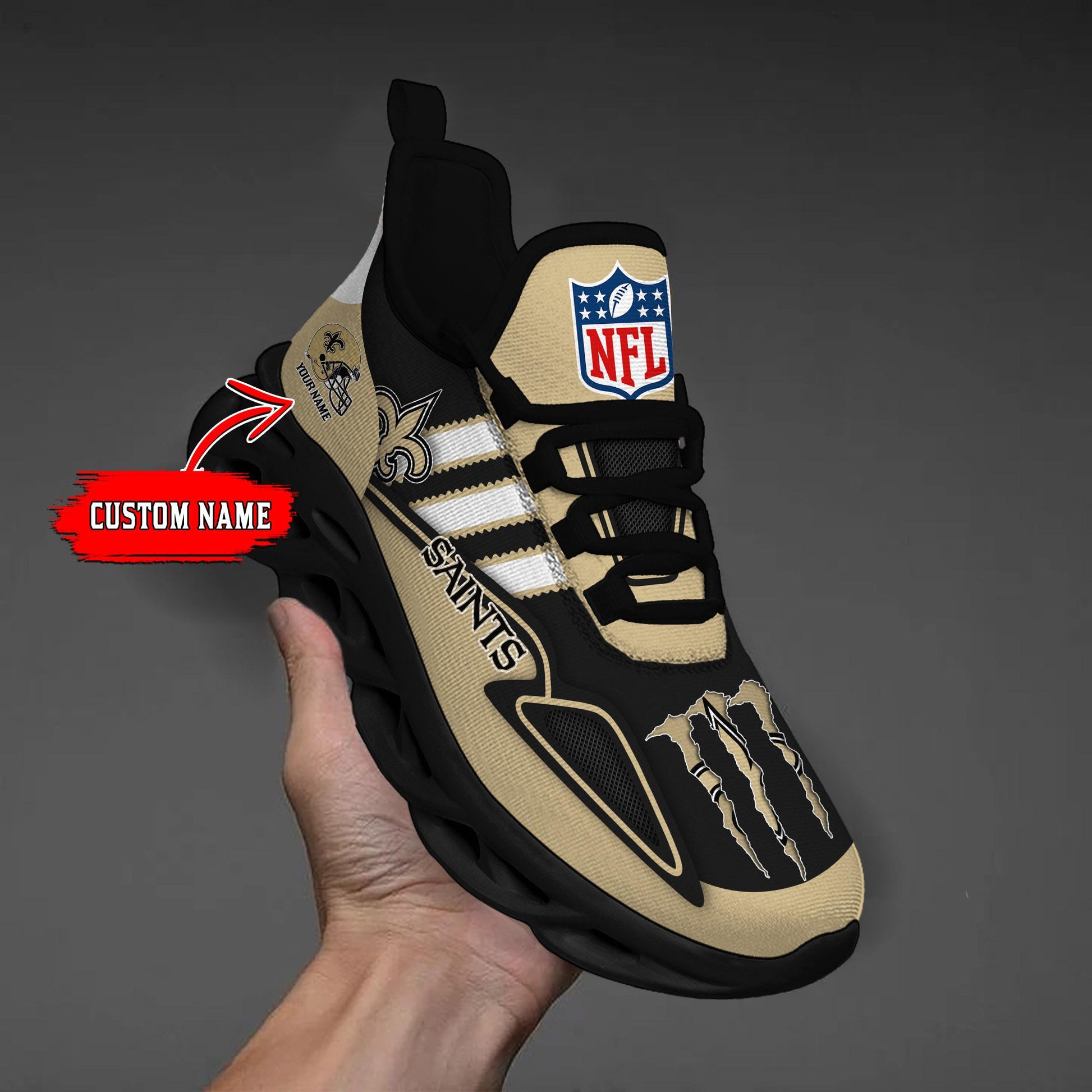 FoxnFish New Orleans Saints Max Soul Shoes Sneakers For Men And Women