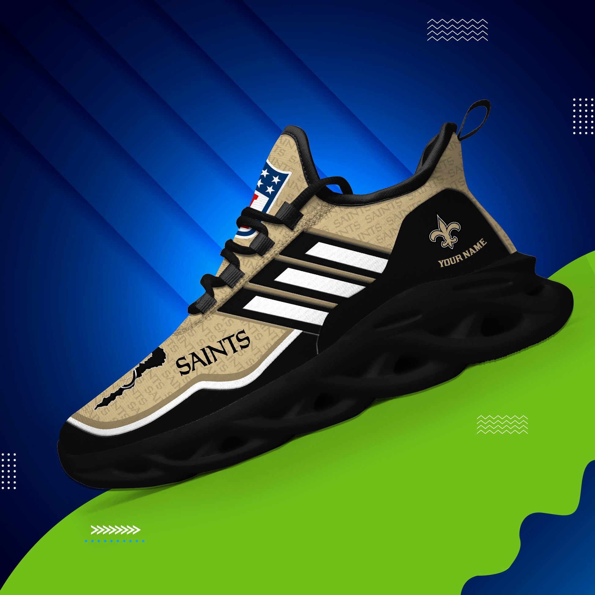 Arcticfootwear New Orleans Saints Max Soul Shoes Sneakers For Men And Women