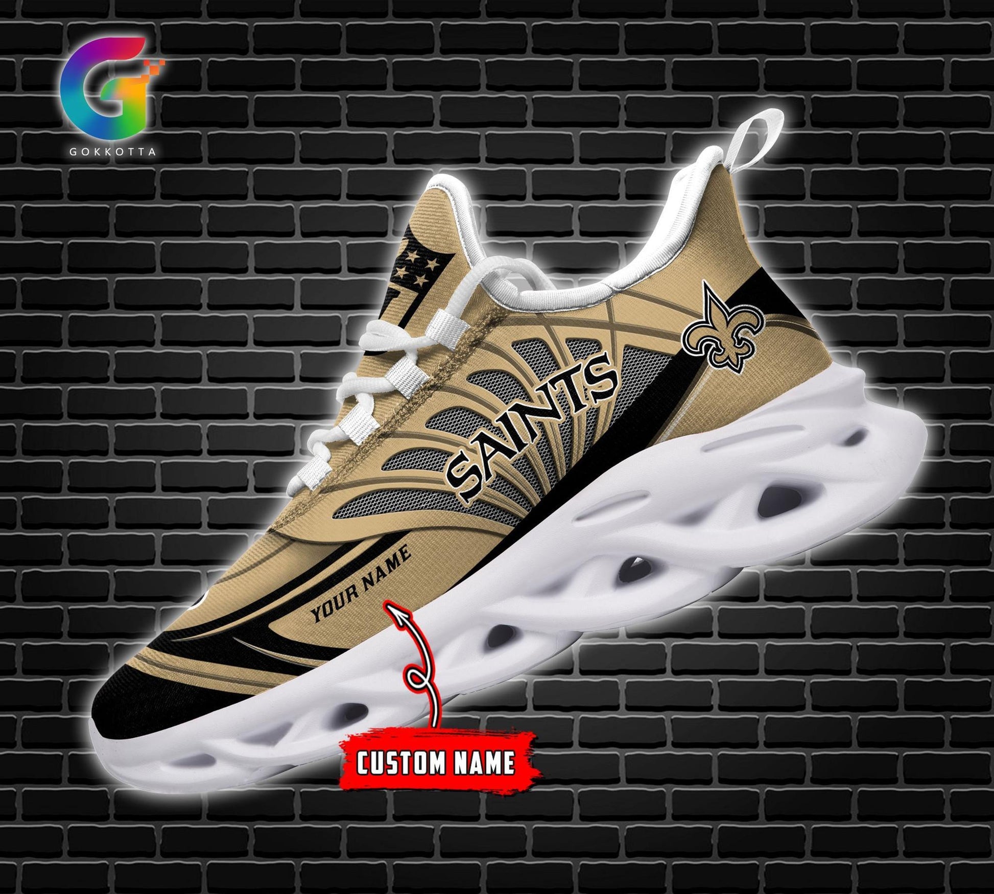 FoxnFish New Orleans Saints Max Soul Shoes Sneakers For Men And Women