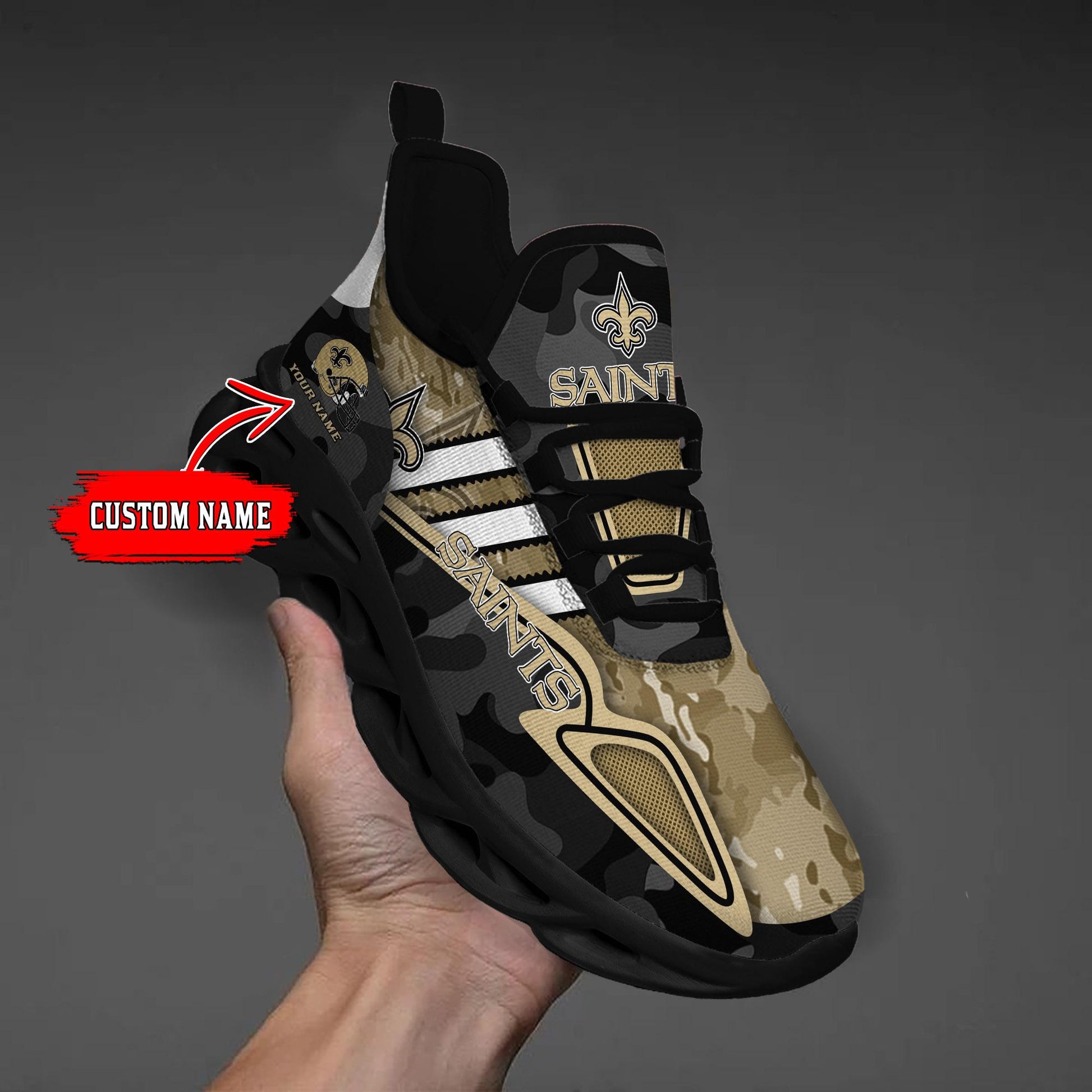 FoxnFish New Orleans Saints Max Soul Shoes Sneakers For Men And Women