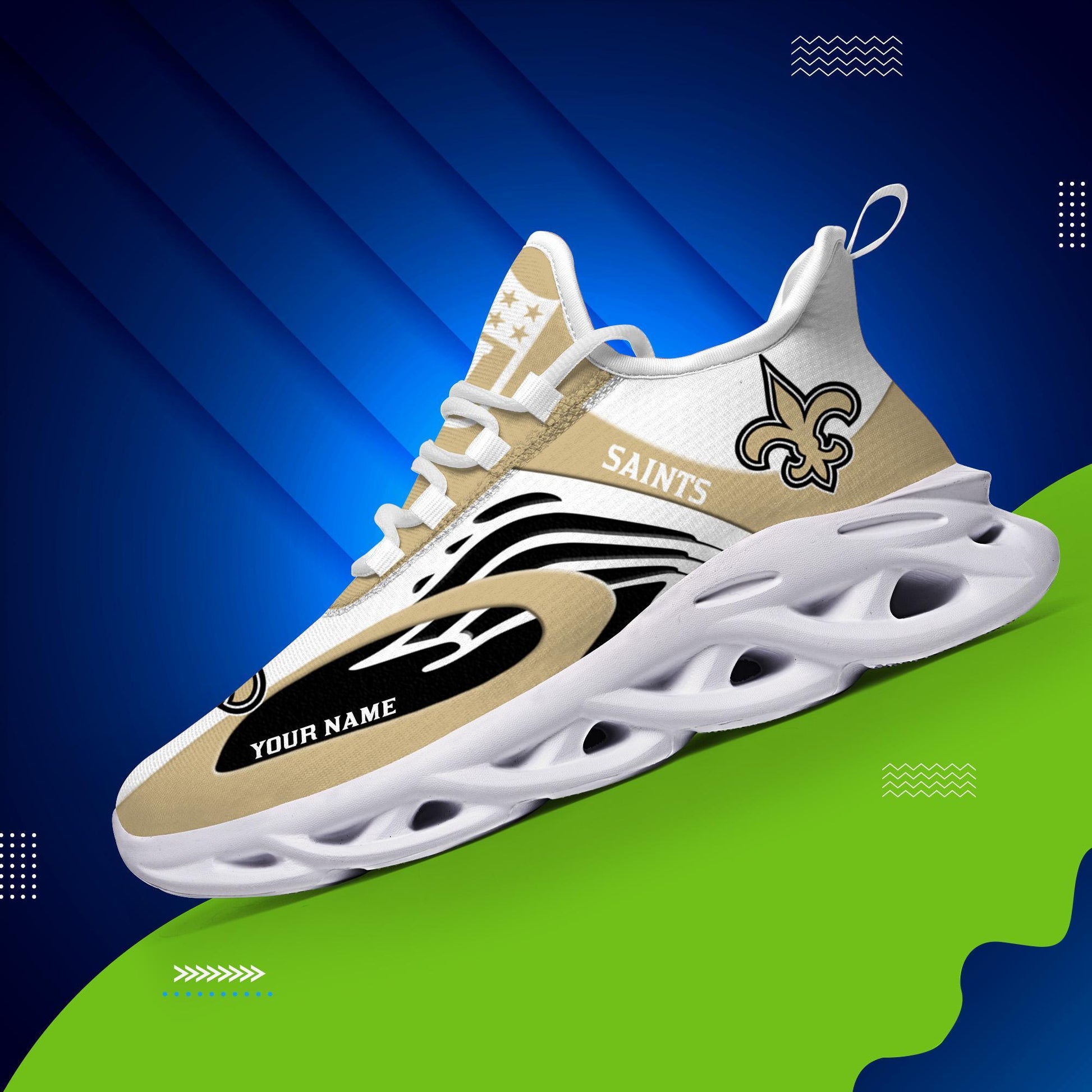 FoxnFish New Orleans Saints Max Soul Shoes Sneakers For Men And Women