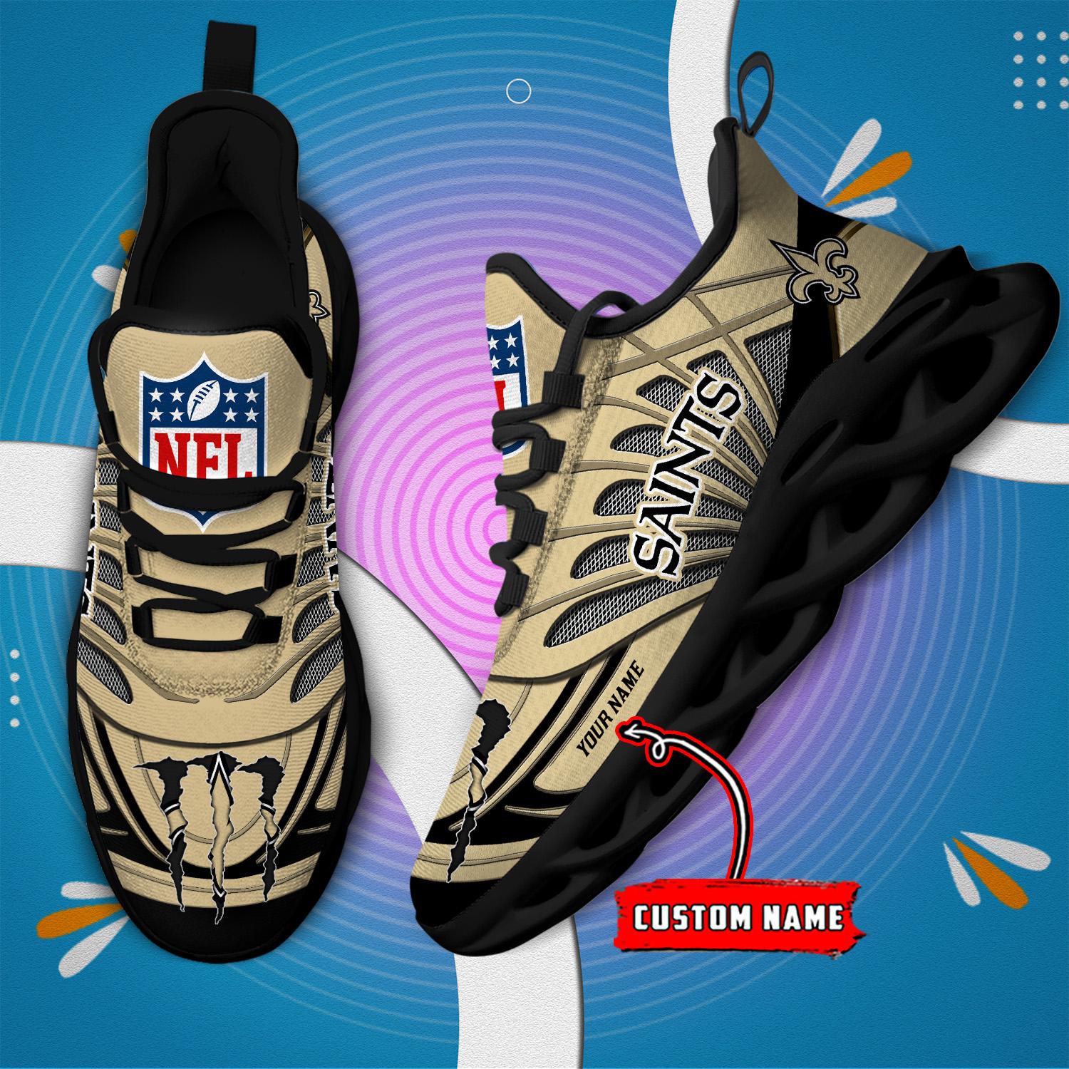 FoxnFish New Orleans Saints Max Soul Shoes Sneakers For Men And Women