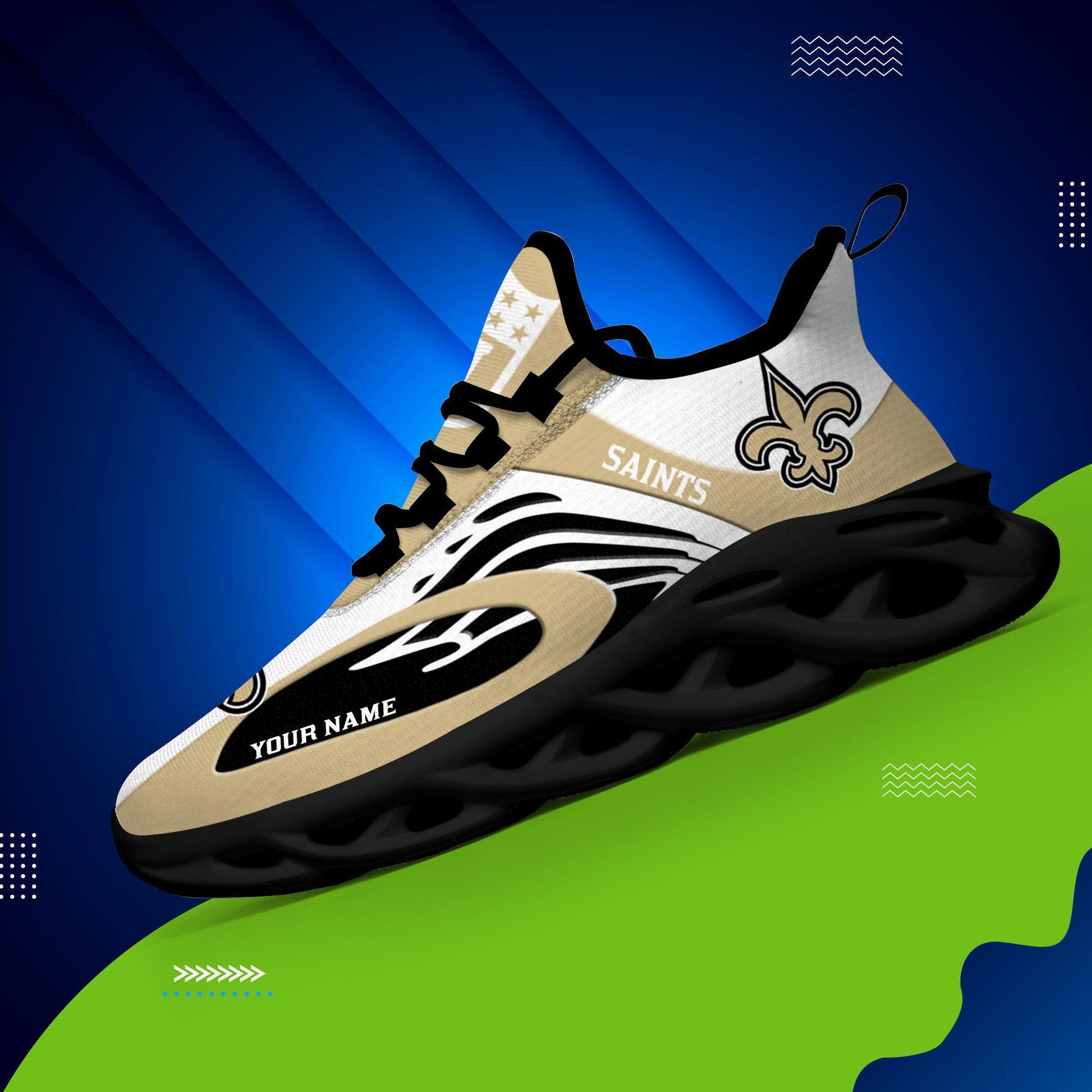 FoxnFish New Orleans Saints Max Soul Shoes Sneakers For Men And Women