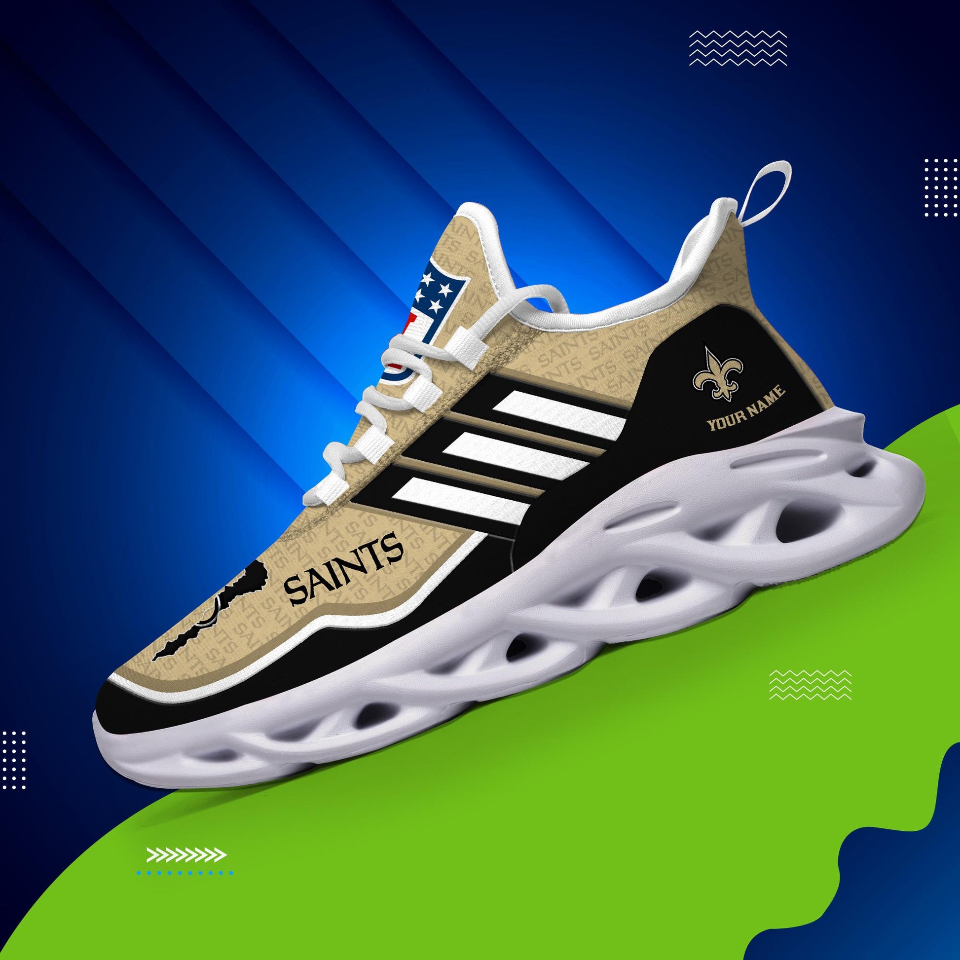 Arcticfootwear New Orleans Saints Max Soul Shoes Sneakers For Men And Women