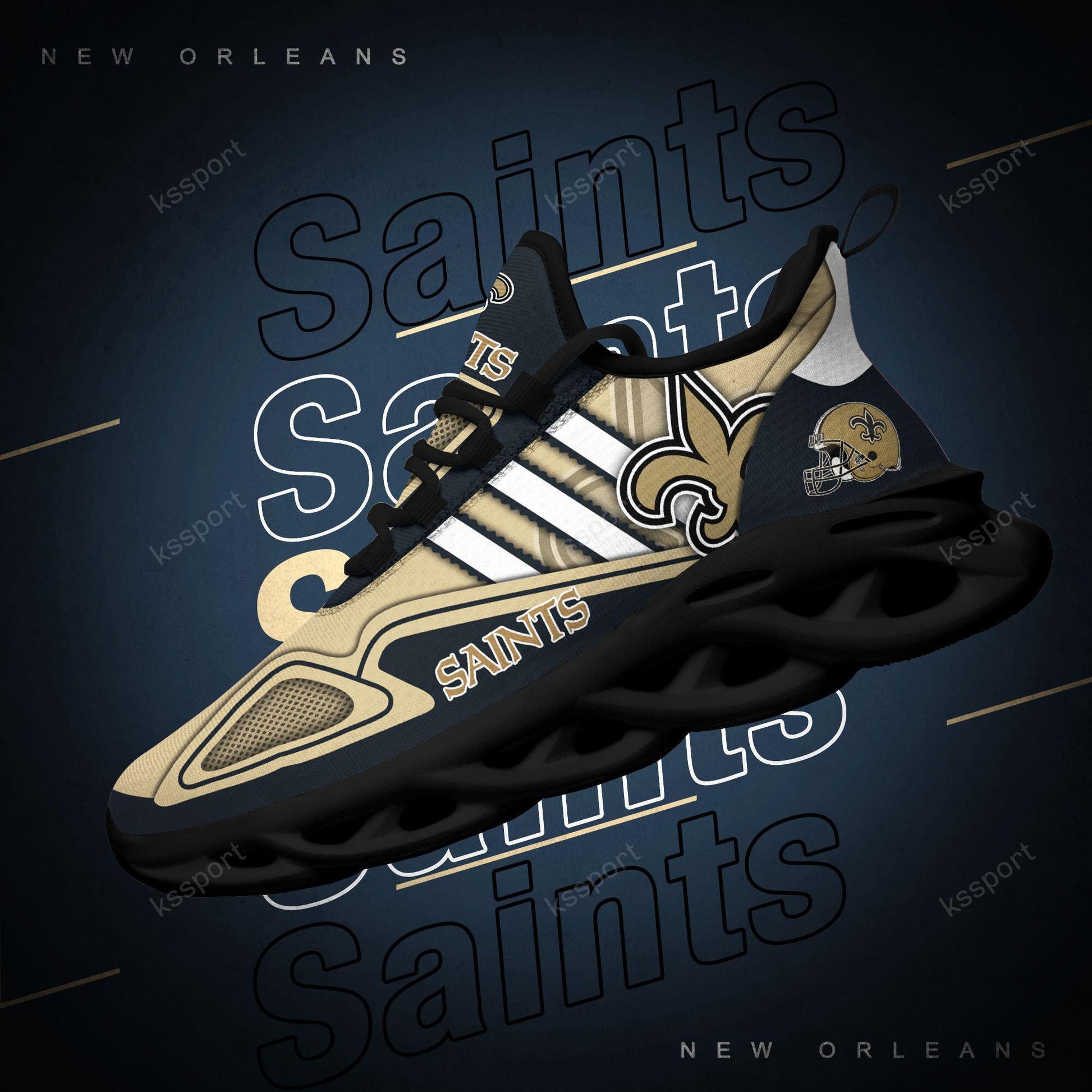 FoxnFish New Orleans Saints Max Soul Shoes Sneakers For Men And Women