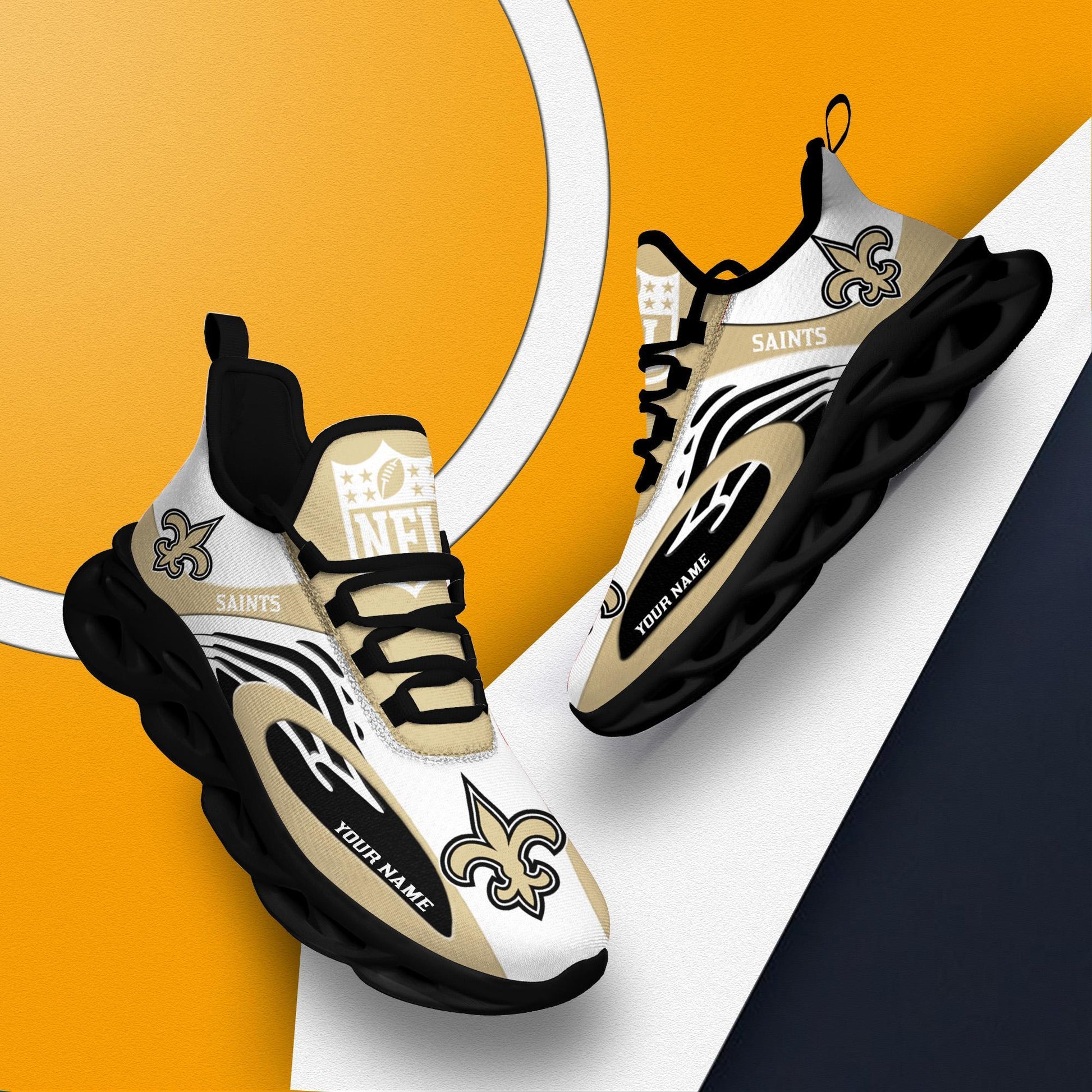 FoxnFish New Orleans Saints Max Soul Shoes Sneakers For Men And Women