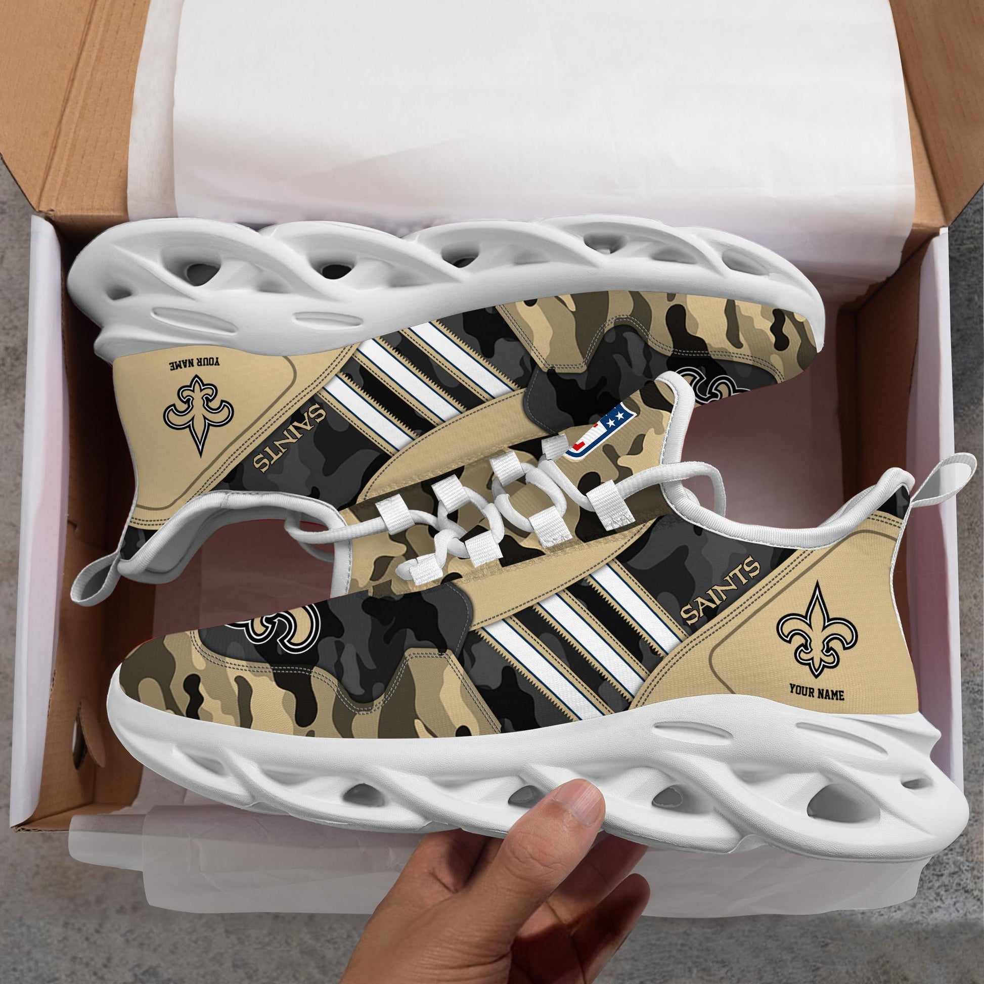 FoxnFish New Orleans Saints Max Soul Shoes Sneakers For Men And Women