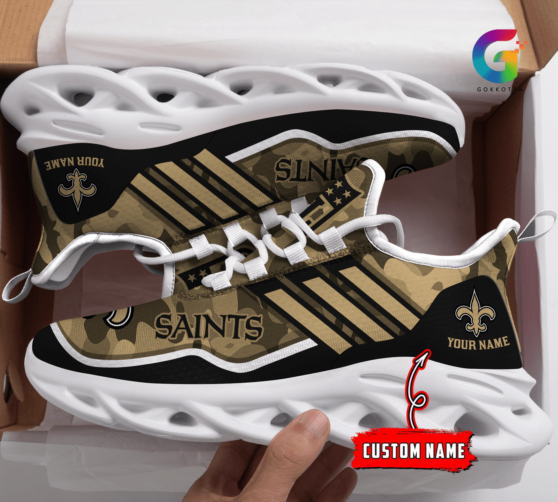 FoxnFish New Orleans Saints Max Soul Shoes Sneakers For Men And Women