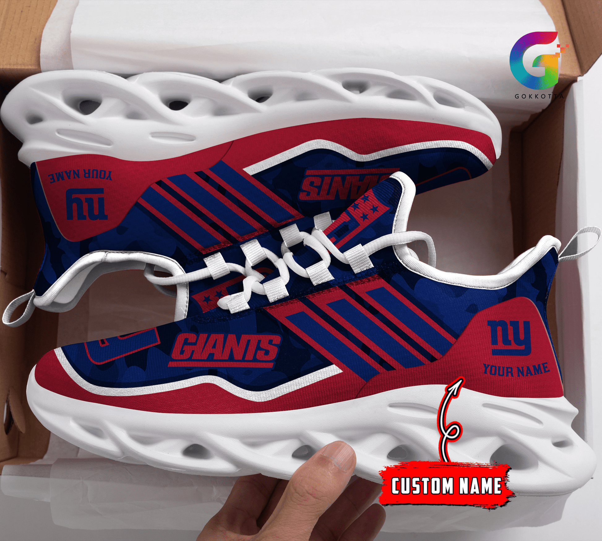 FoxnFish New York Giants Max Soul Shoes Sneakers For Men And Women