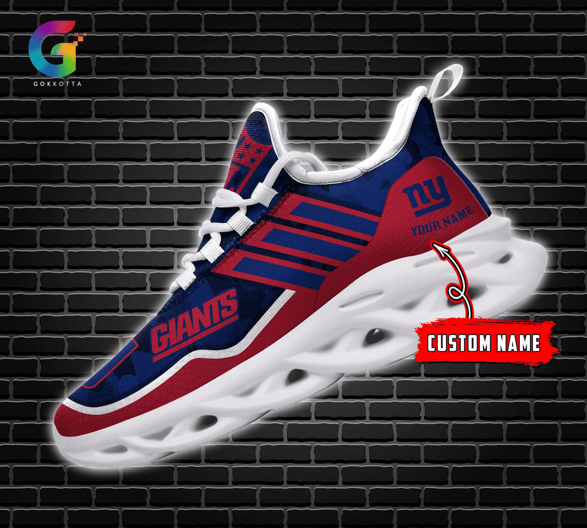 FoxnFish New York Giants Max Soul Shoes Sneakers For Men And Women