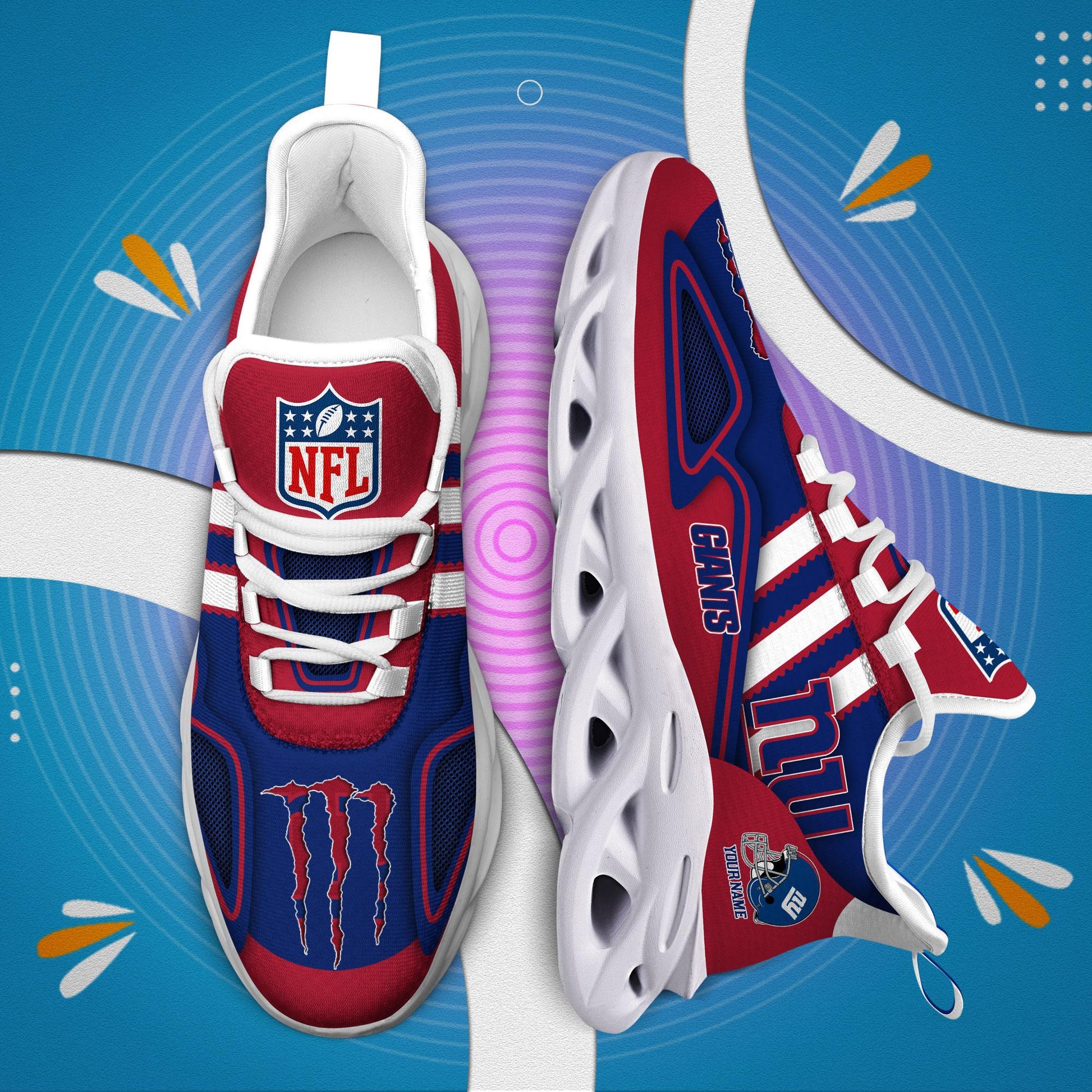 FoxnFish New York Giants Max Soul Shoes Sneakers For Men And Women