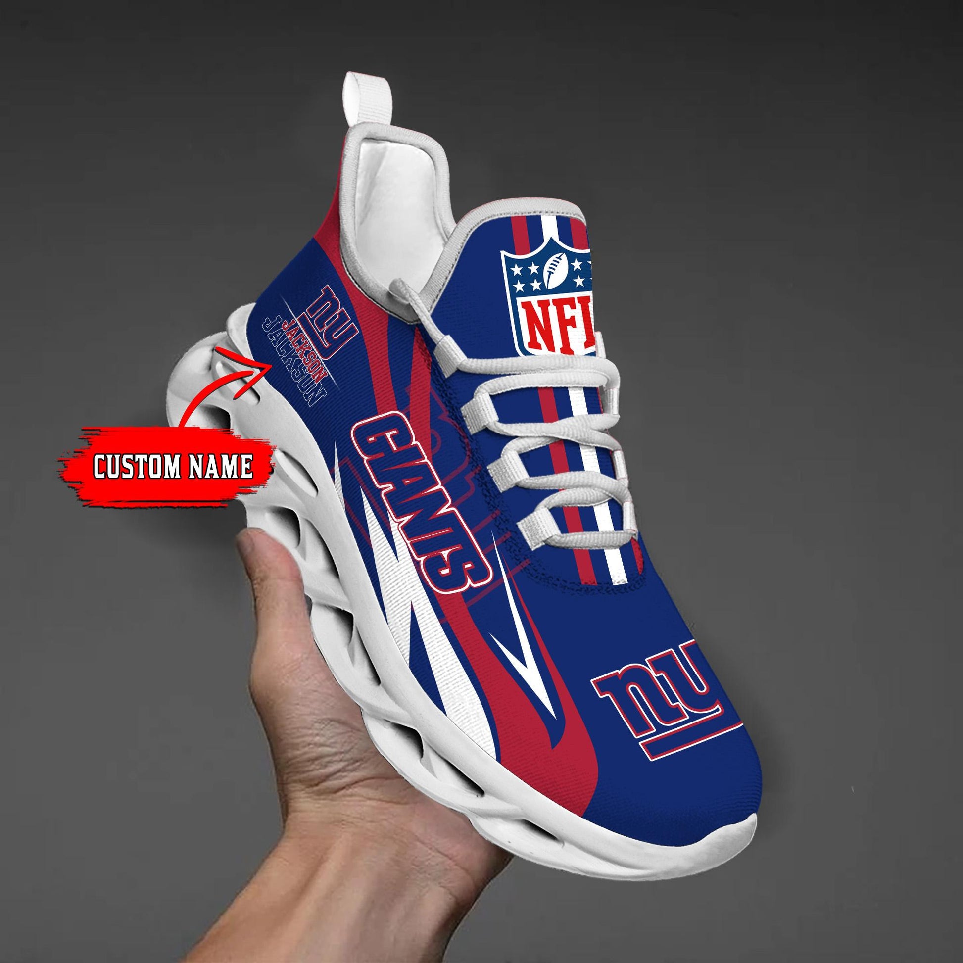 FoxnFish New York Giants Max Soul Shoes Sneakers For Men And Women