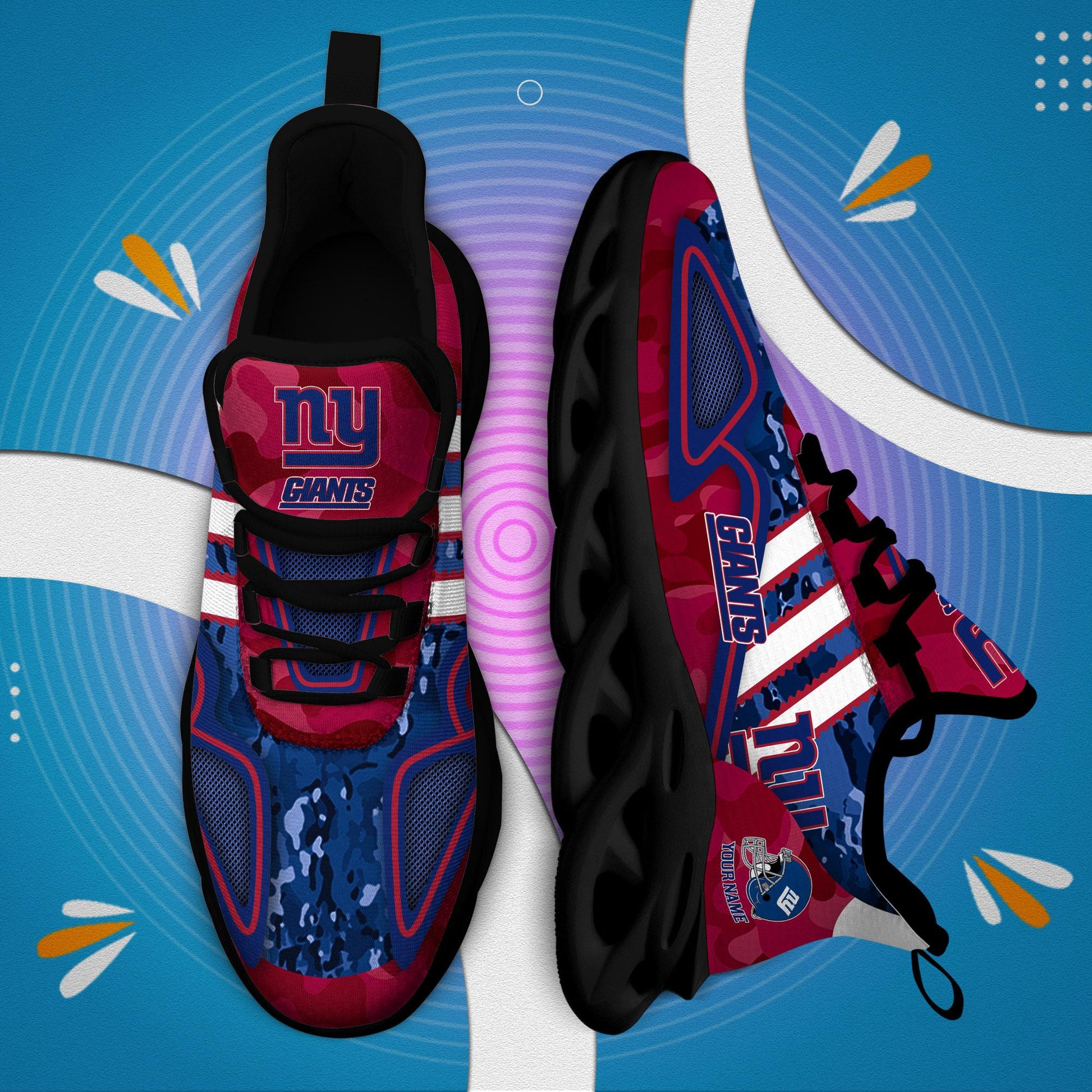 FoxnFish New York Giants Max Soul Shoes Sneakers For Men And Women