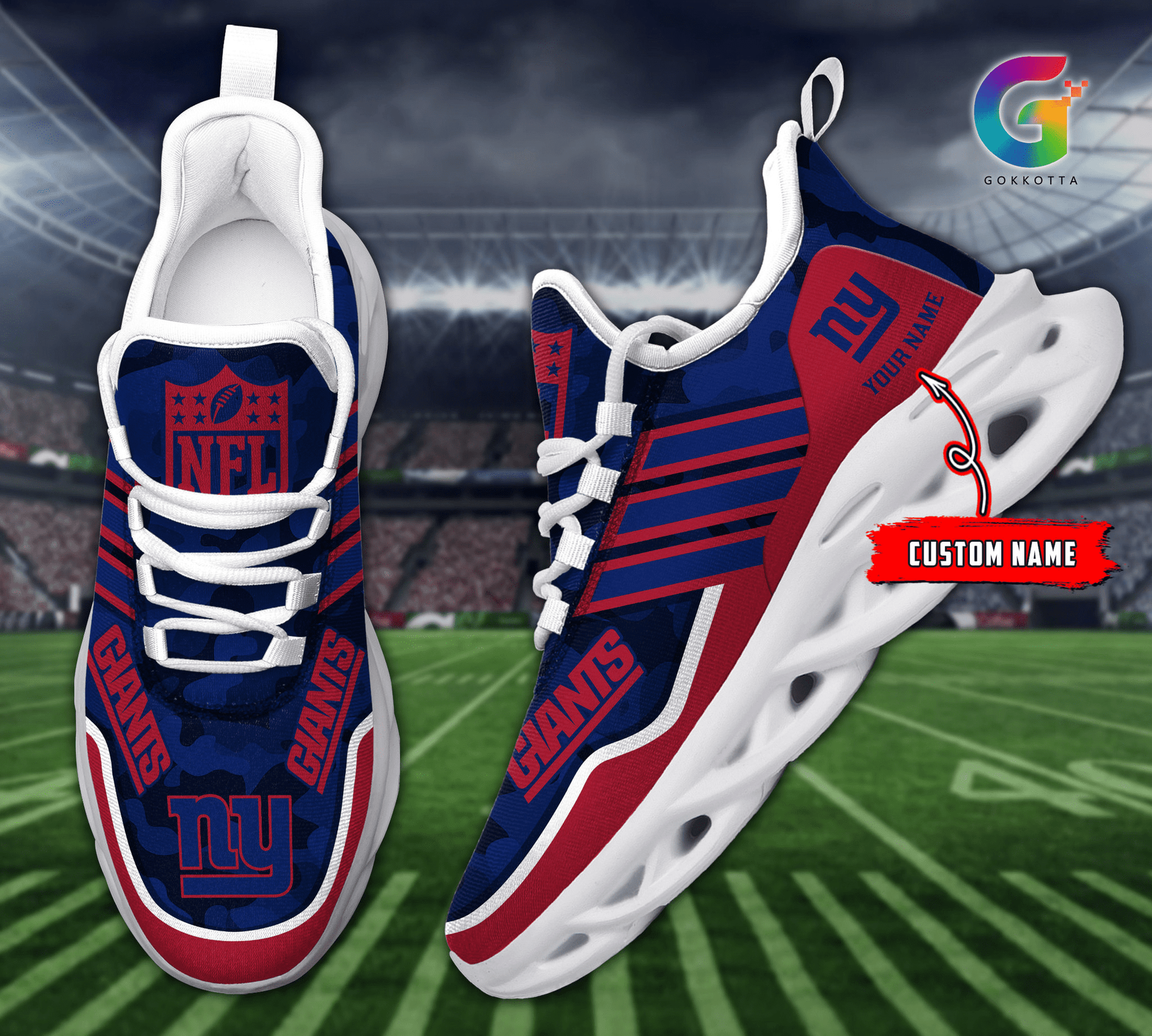 FoxnFish New York Giants Max Soul Shoes Sneakers For Men And Women