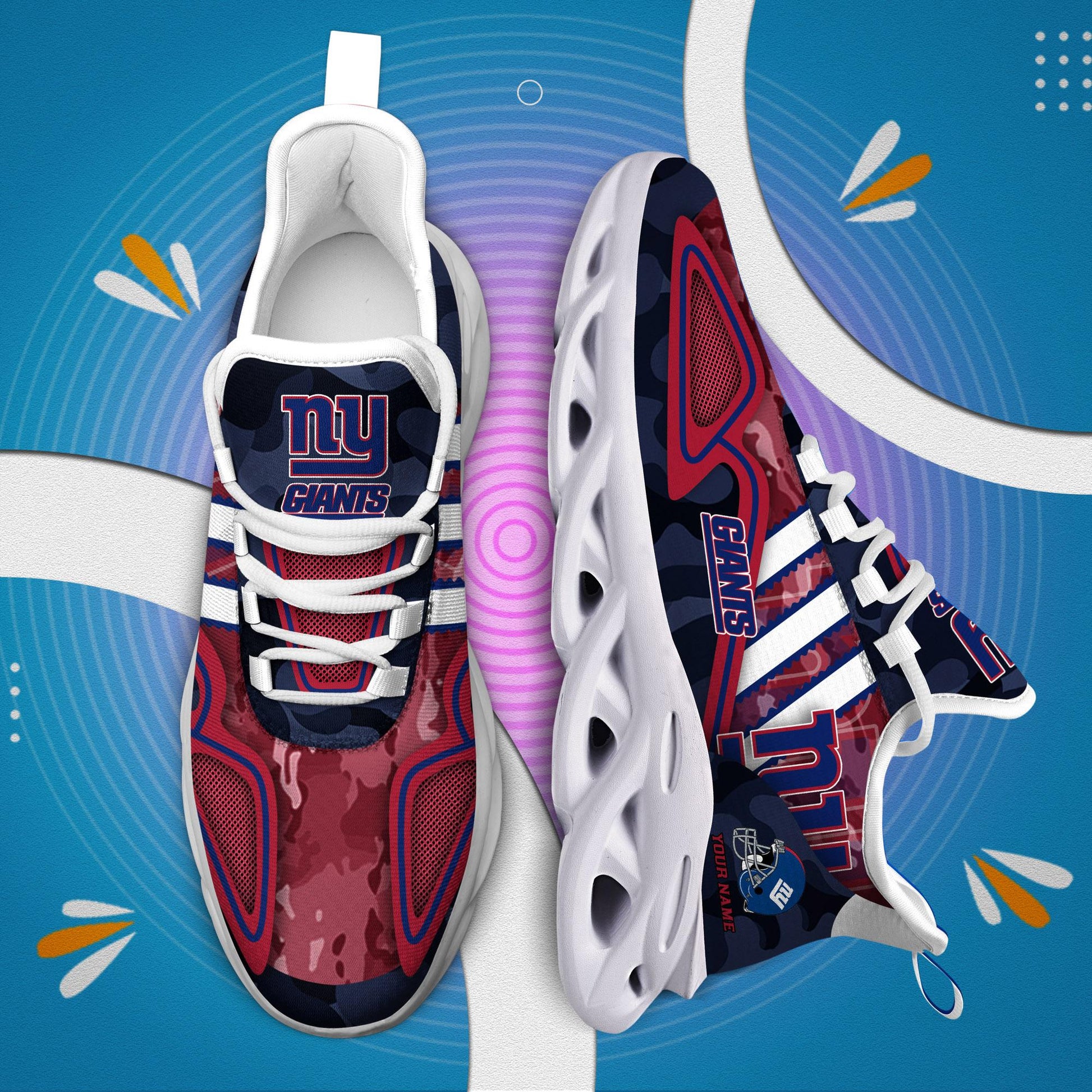 FoxnFish New York Giants Max Soul Shoes Sneakers For Men And Women