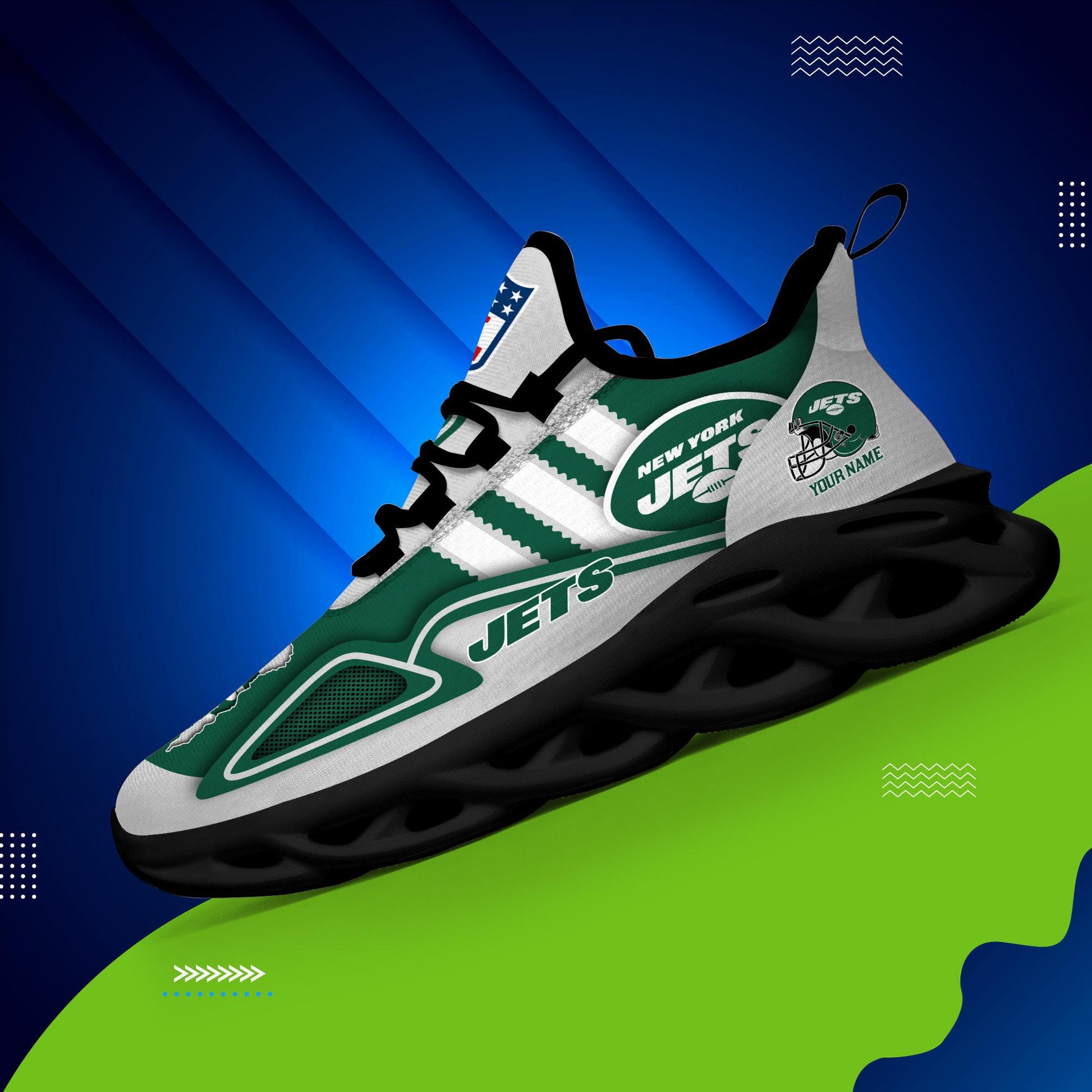 FoxnFish New York Jets Max Soul Shoes Sneakers For Men And Women