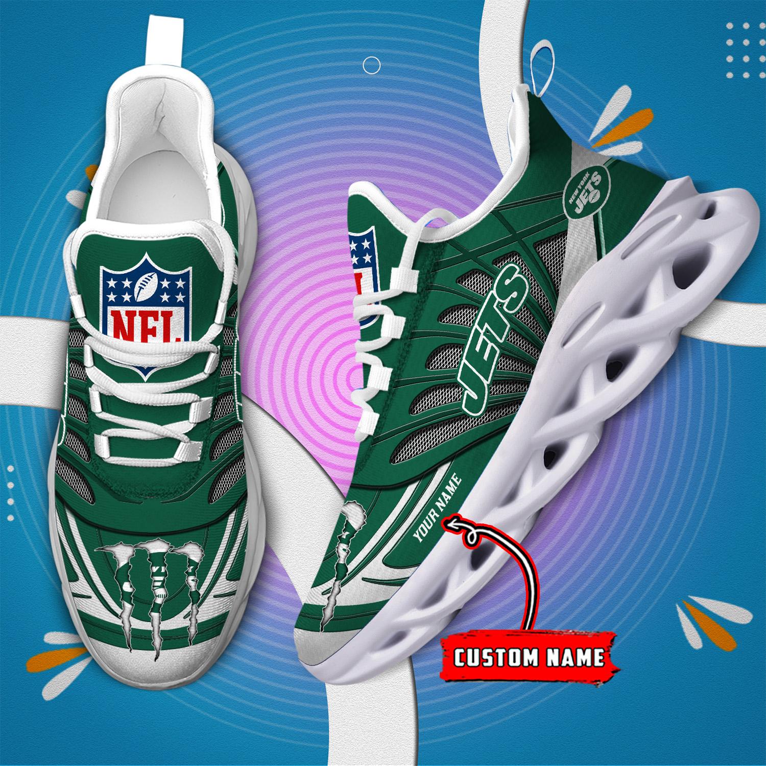 FoxnFish New York Jets Max Soul Shoes Sneakers For Men And Women