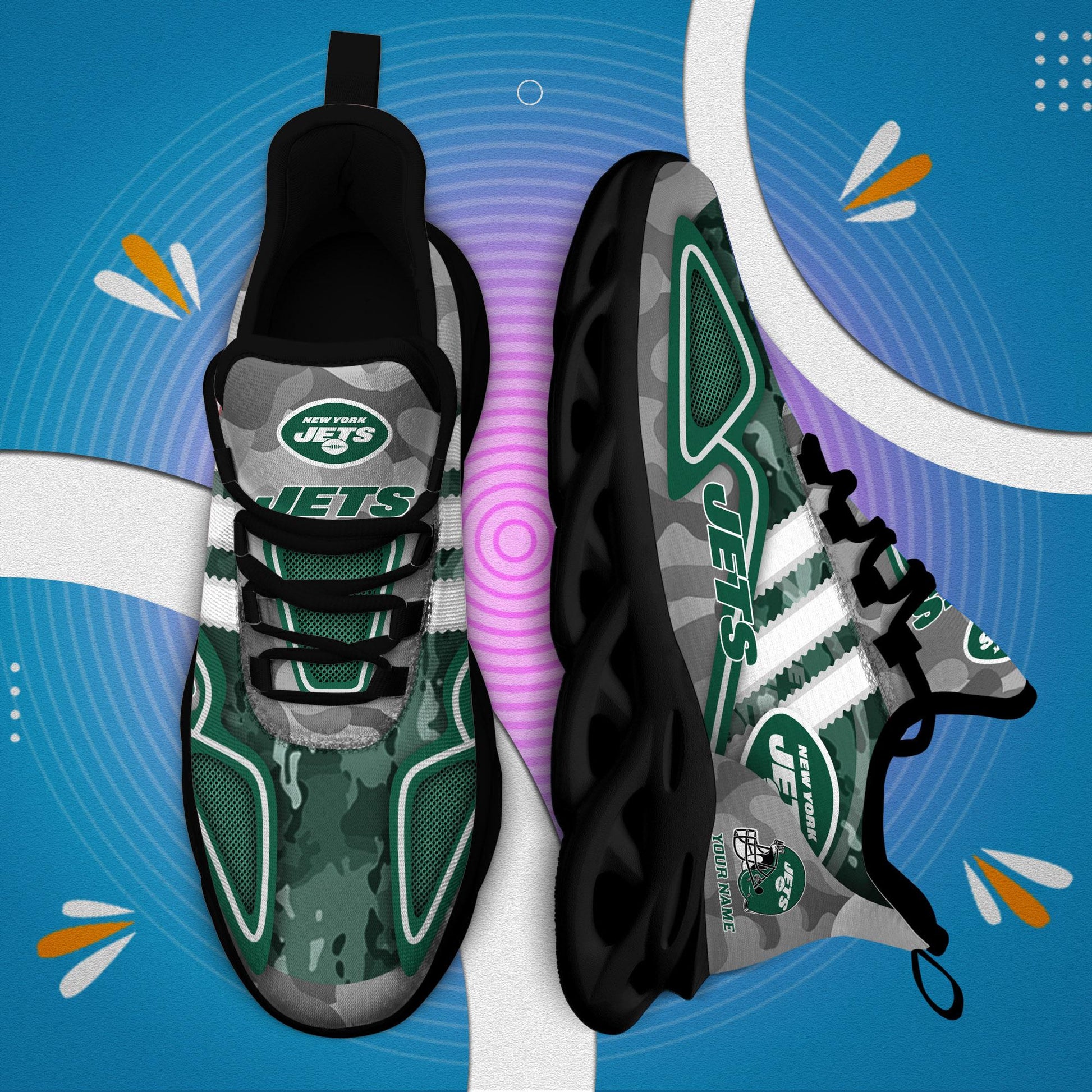 FoxnFish New York Jets Max Soul Shoes Sneakers For Men And Women