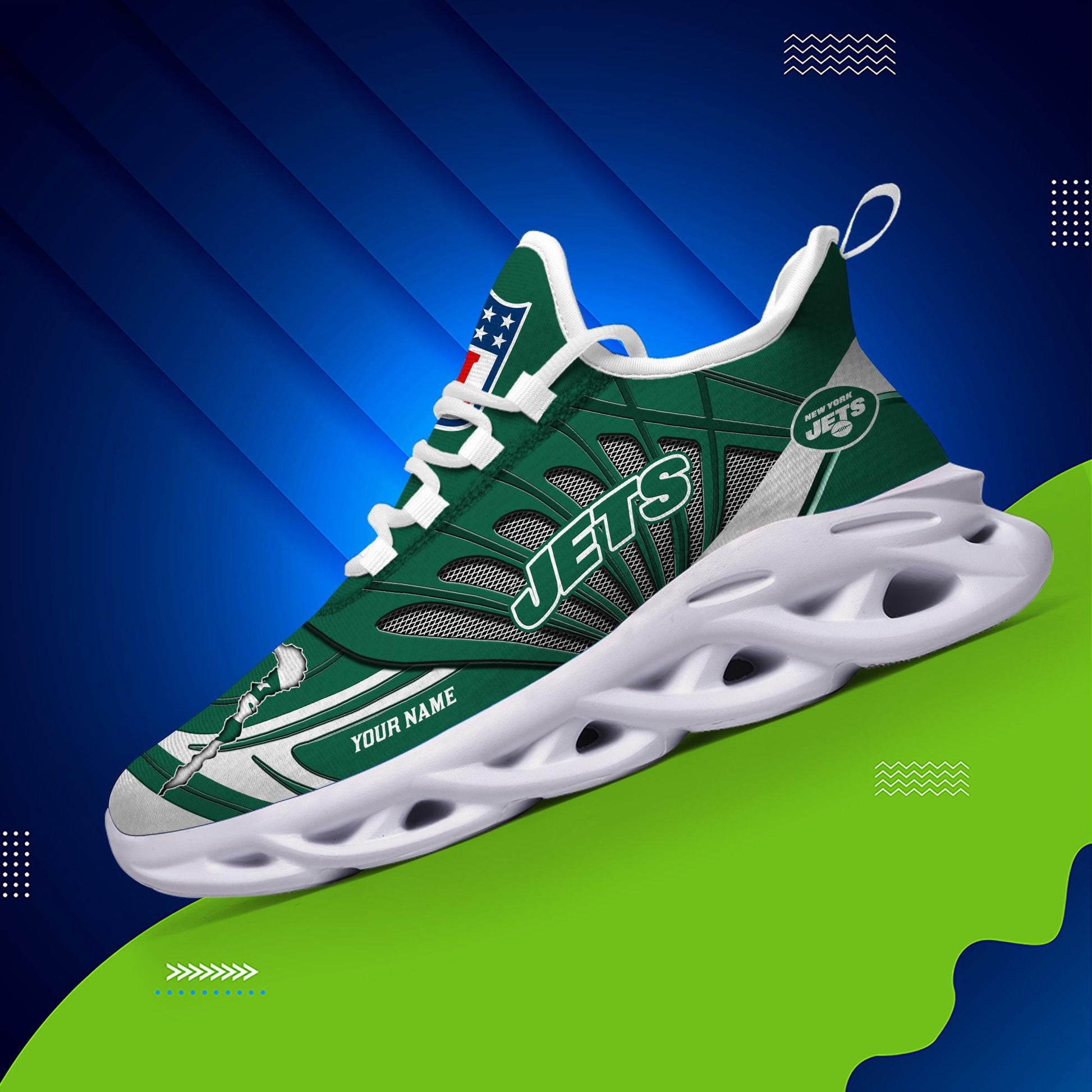 FoxnFish New York Jets Max Soul Shoes Sneakers For Men And Women