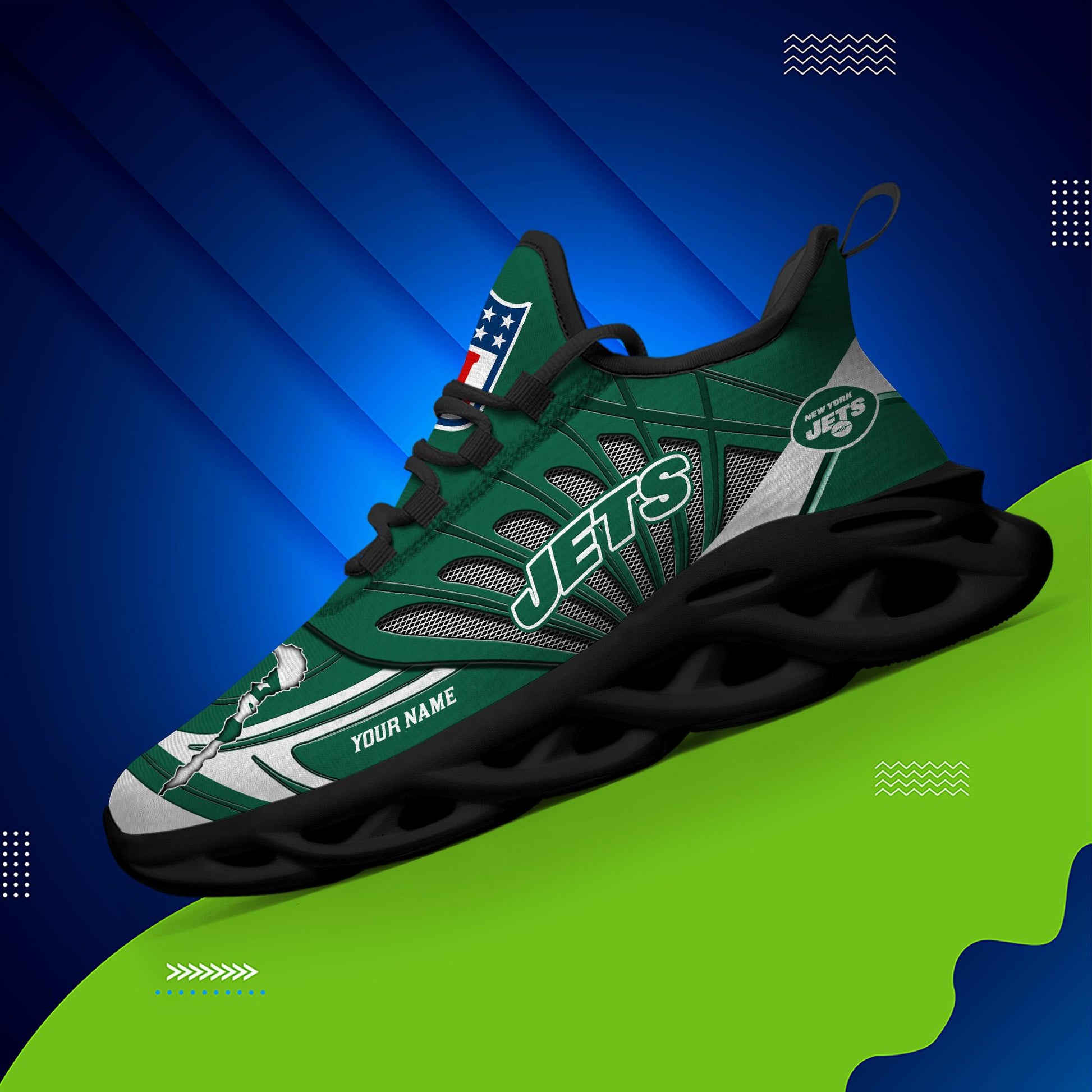 FoxnFish New York Jets Max Soul Shoes Sneakers For Men And Women