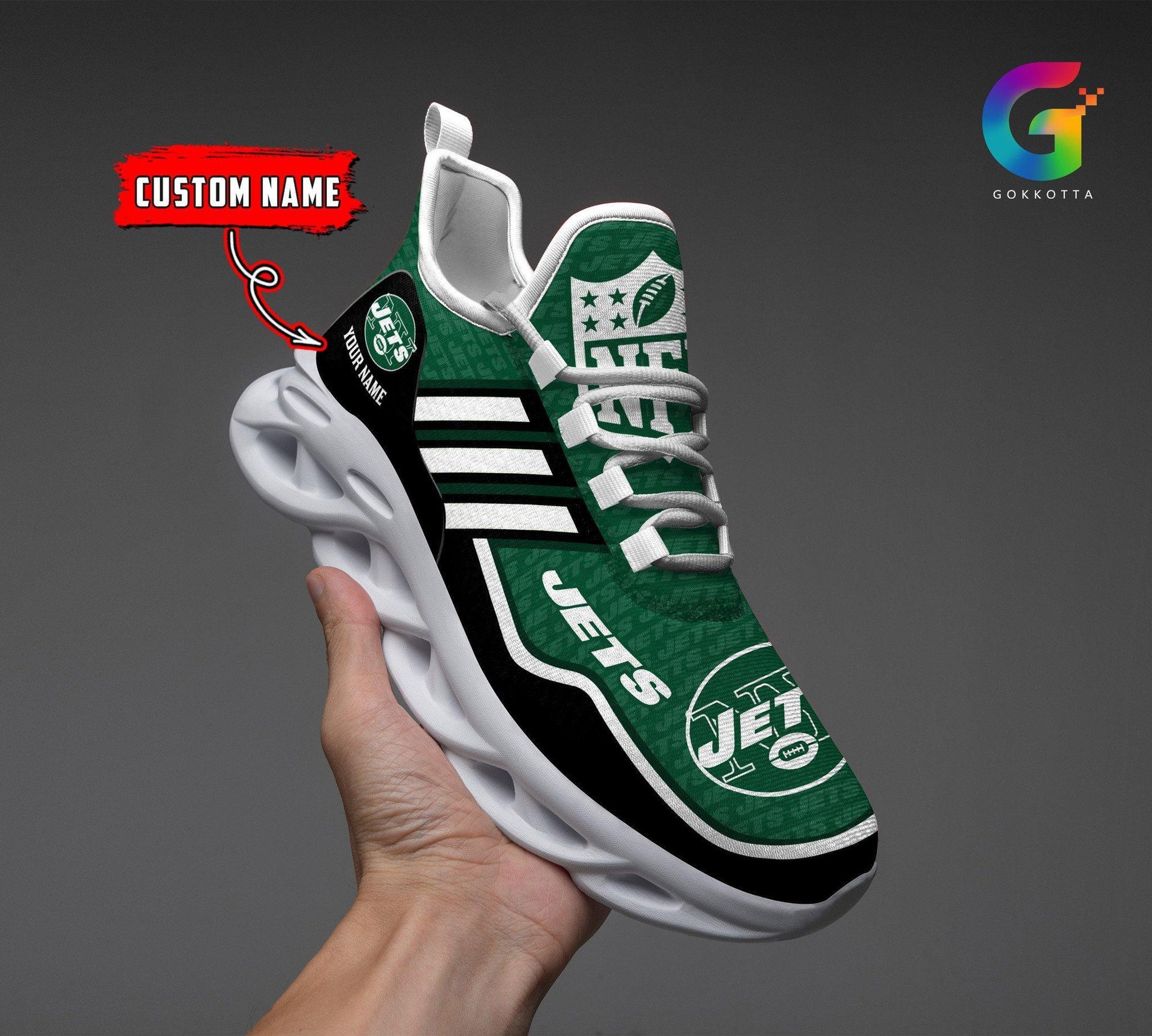 FoxnFish New York Jets Max Soul Shoes Sneakers For Men And Women