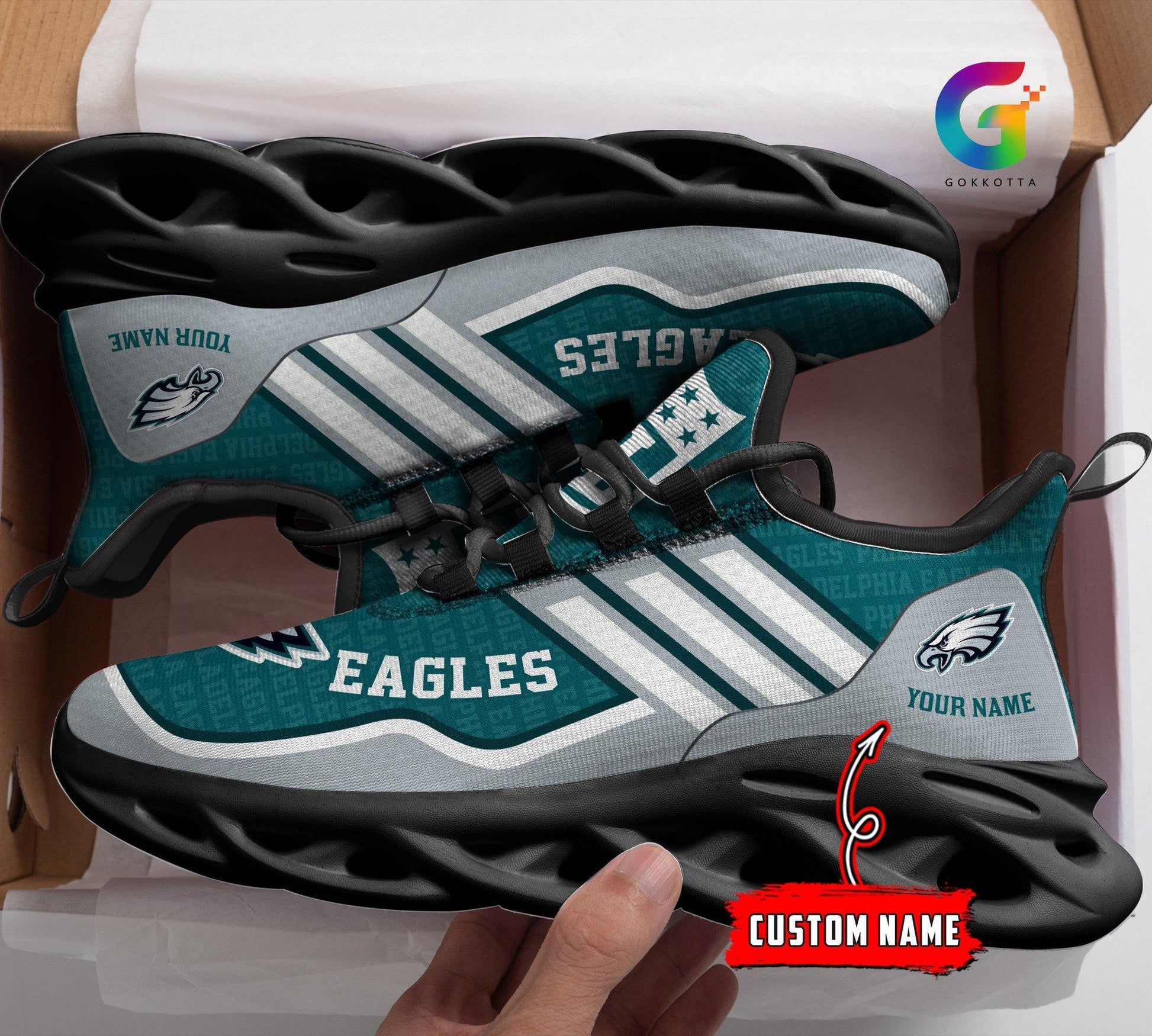 FoxnFish Philadelphia Eagles Max Soul Shoes Sneakers For Men And Women