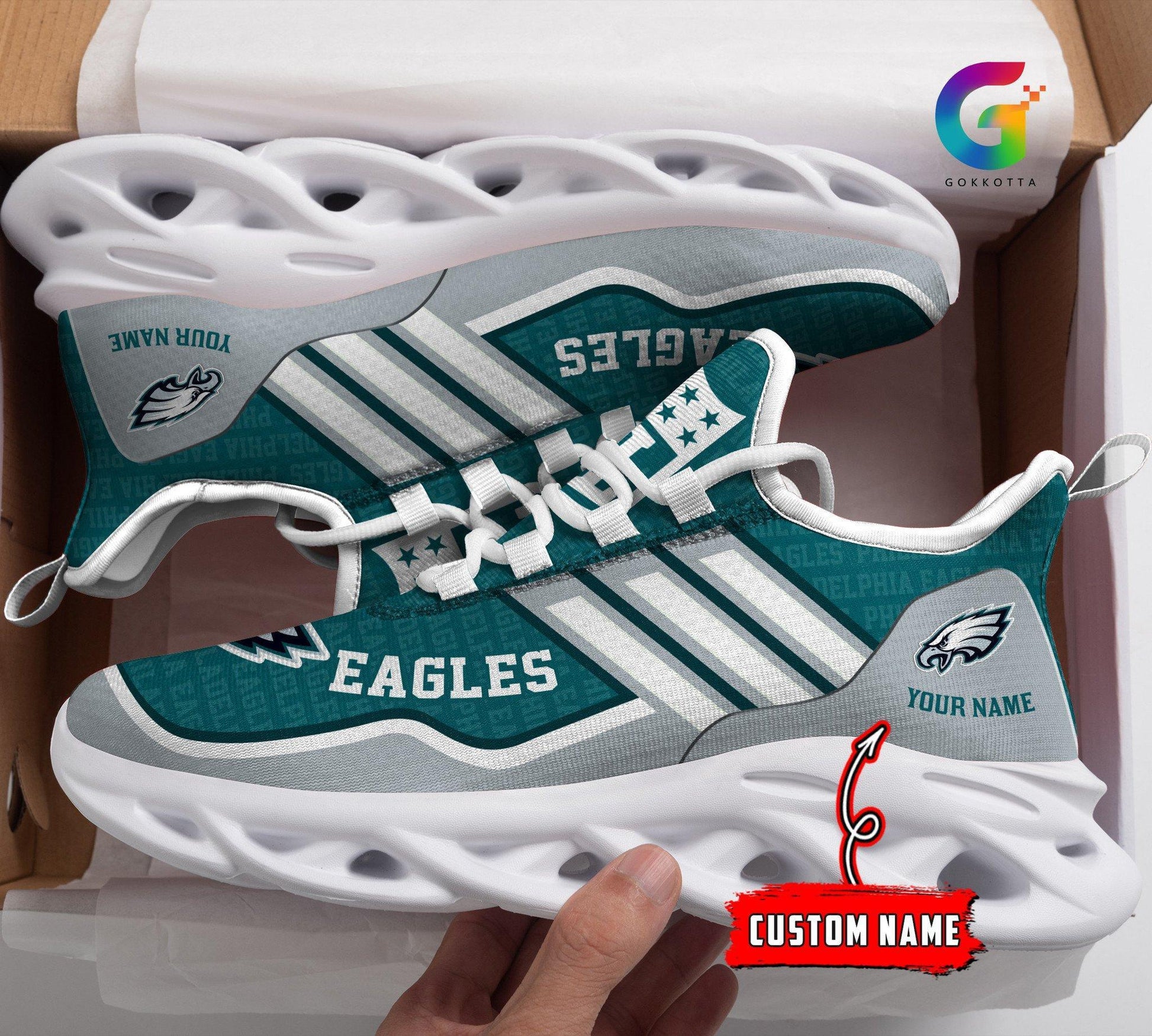 FoxnFish Philadelphia Eagles Max Soul Shoes Sneakers For Men And Women